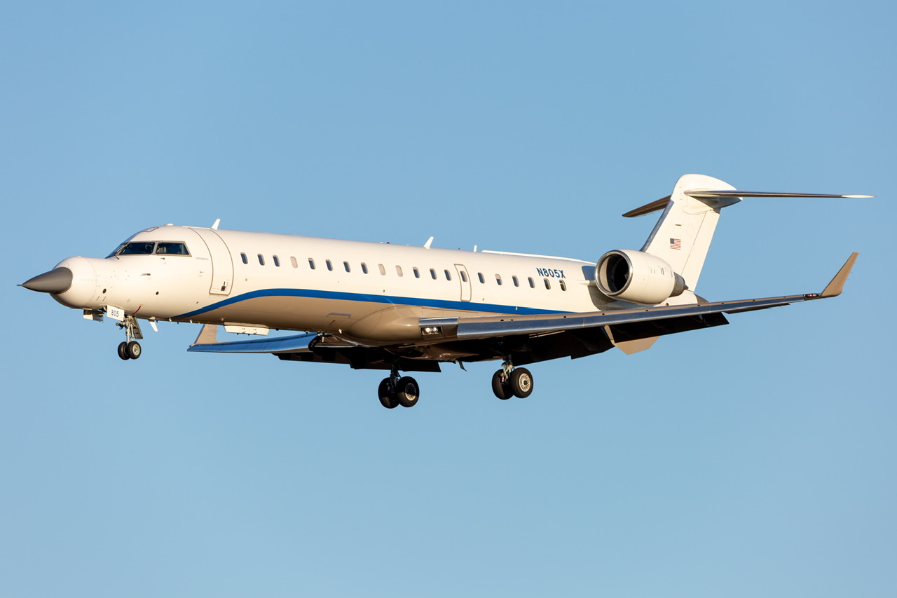 Full size: Northrop Grumman Mitsubishi CRJ-700 N805X at Baltimore/Washington International Thurgood Marshall Airport