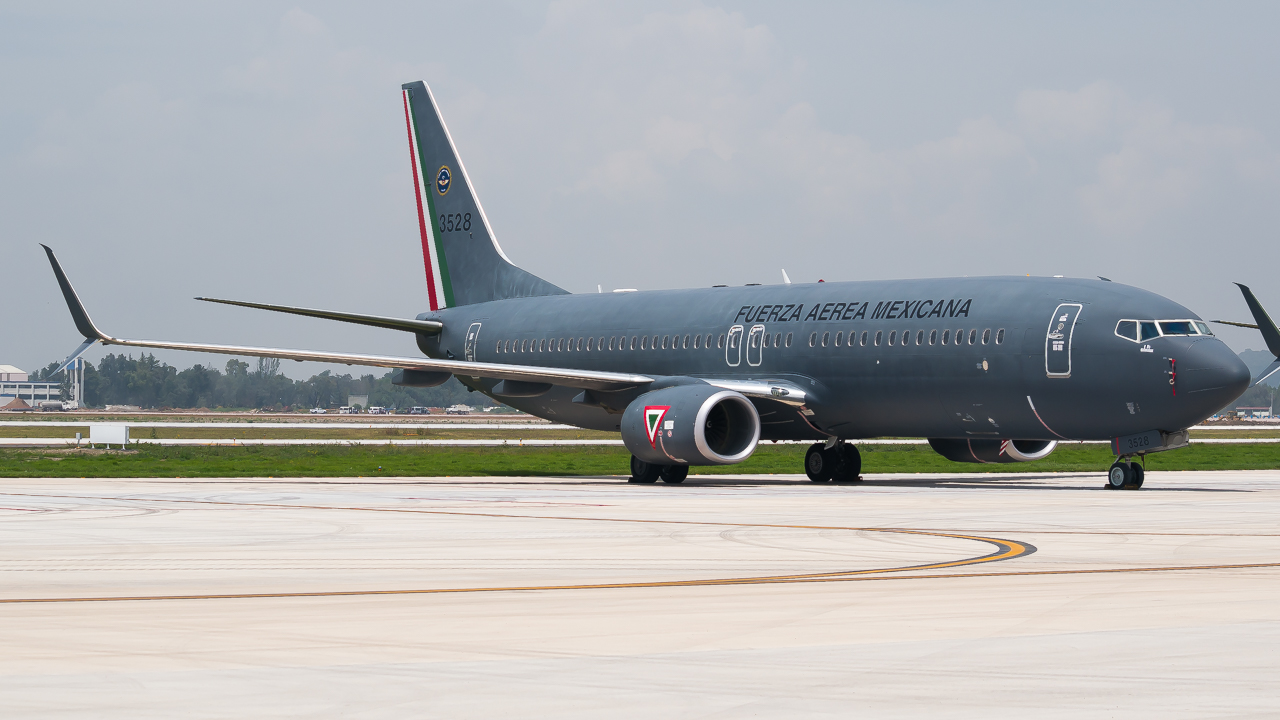 Full size: Mexico Air Force Boeing 737-800 3528 at Mexico City Felipe Angeles International Airport
