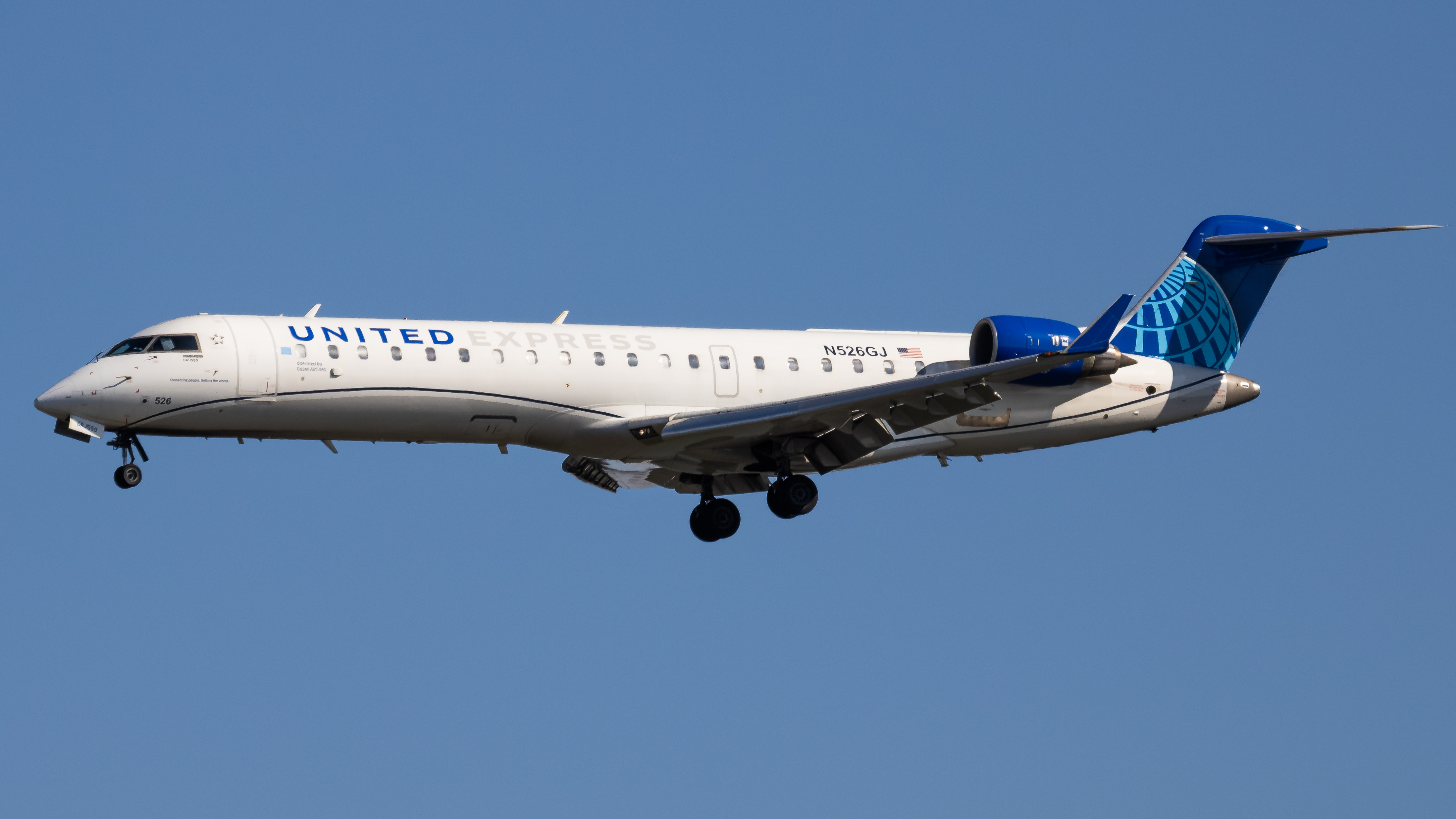 Full size: United Express Mitsubishi CRJ-550 N526GJ at Ronald Reagan National Airport