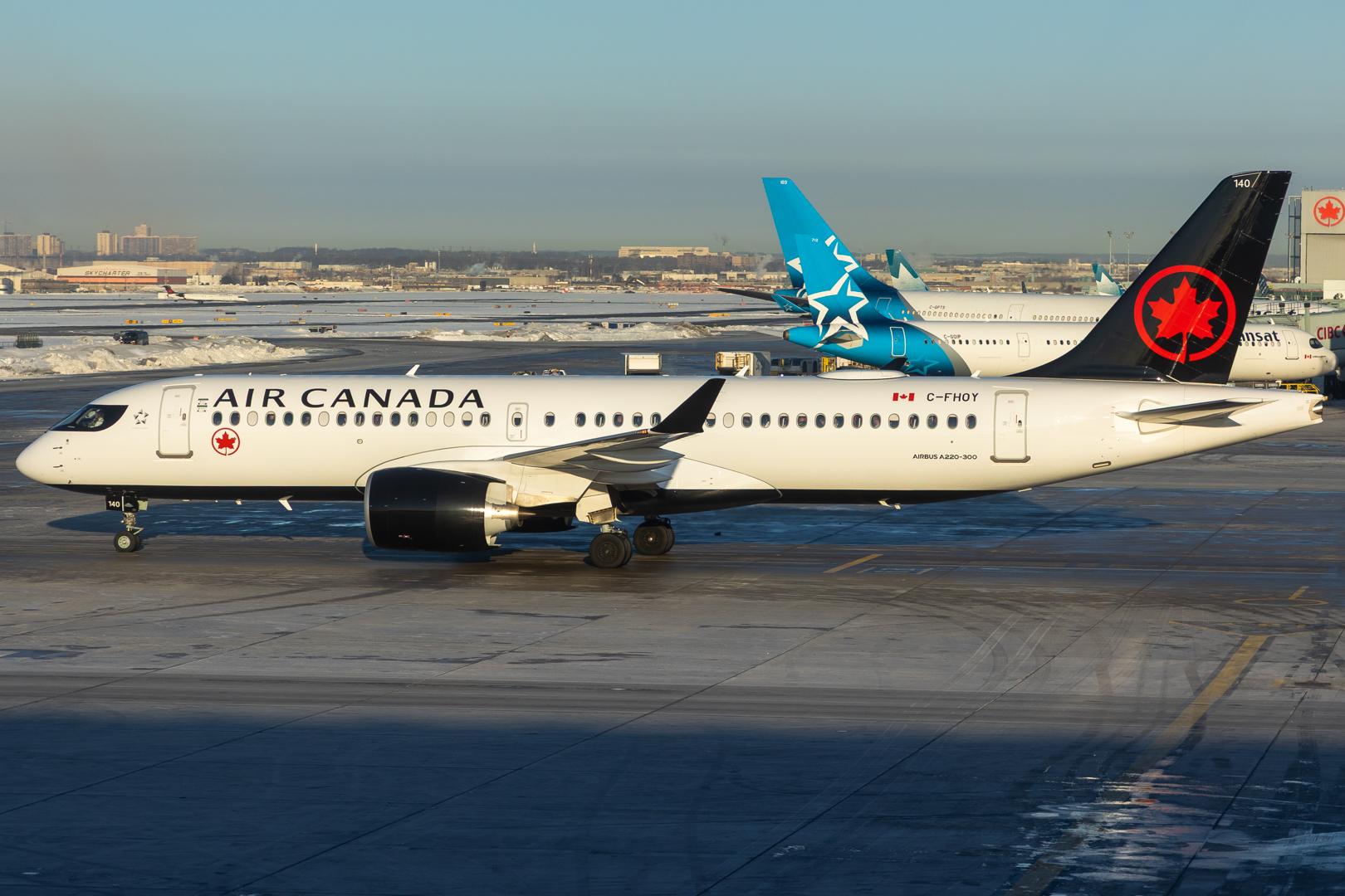 Full size: Air Canada Airbus A220-300 C-FHOY at Lester B Pearson International Airport