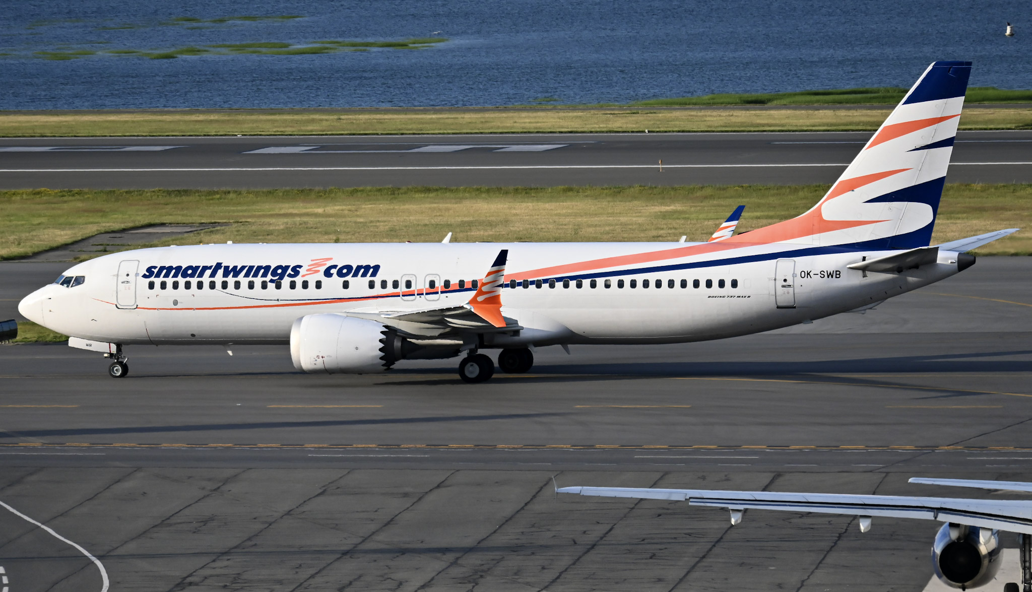 Full size: SmartWings Boeing 737 MAX 8 OK-SWB at General Edward Lawrence Logan International Airport