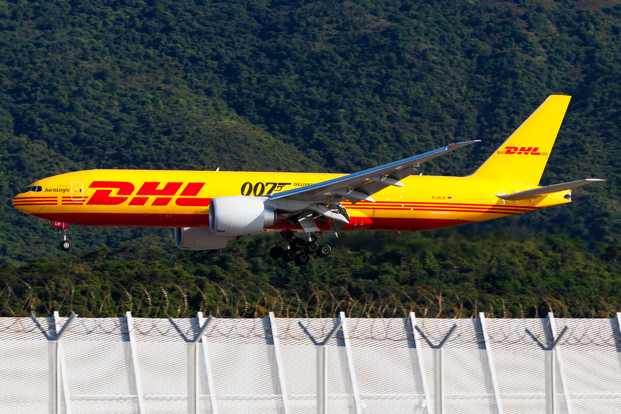 Full size: DHL Boeing 777-F D-AALM at Hong Kong International Airport