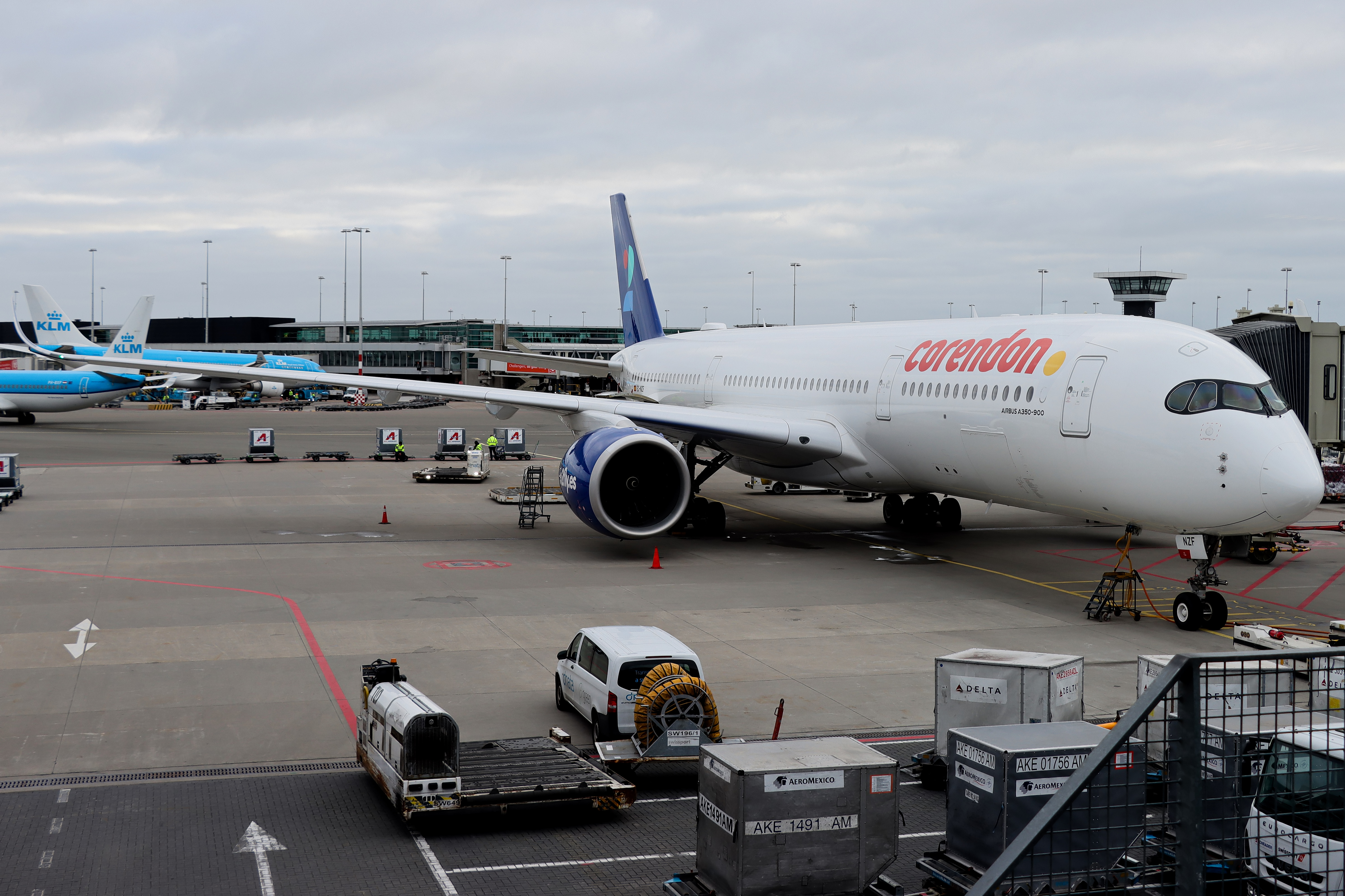Full size: Corendon Airbus A350-900 EC-NZF at Amsterdam Schiphol Airport