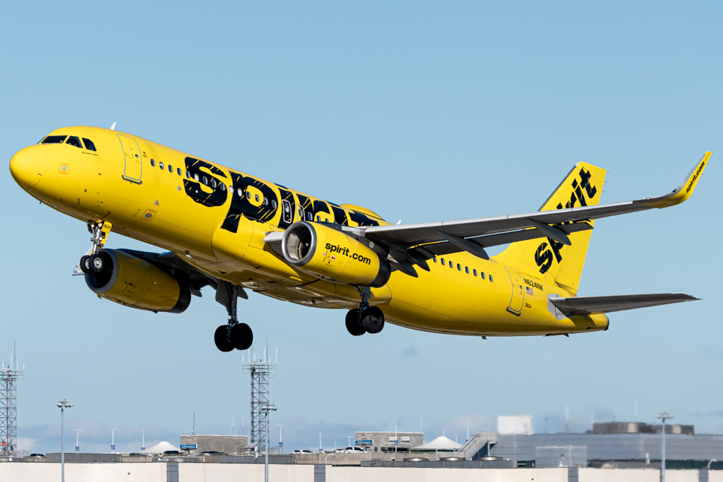 Full size: Spirit Airlines Airbus A320 N624NK  at Fort Lauderdale/Hollywood International Airport
