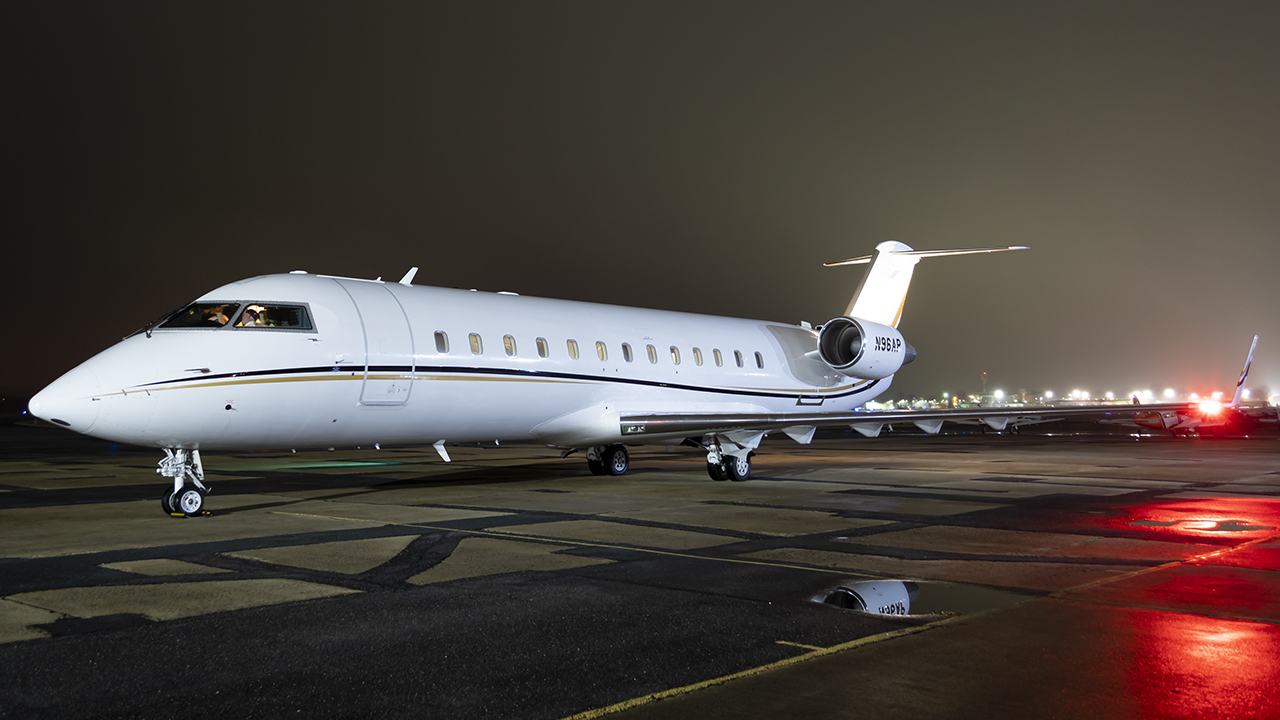 Full size: PRIVATE Mitsubishi CRJ-200 N96AP at Frederick Municipal Airport