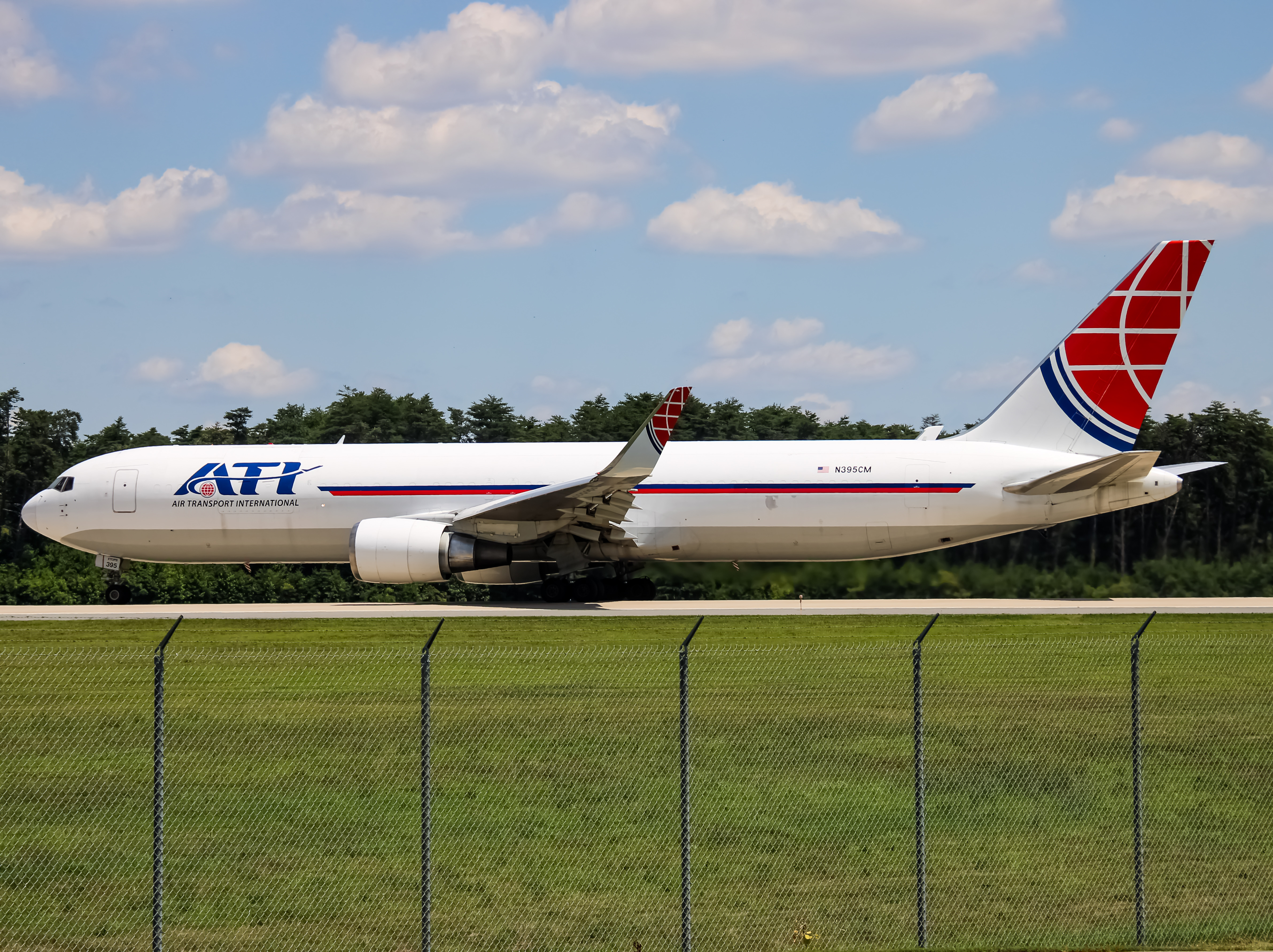 Full size: Air Transport International Boeing 767-300F N395CM at Baltimore/Washington International Thurgood Marshall Airport