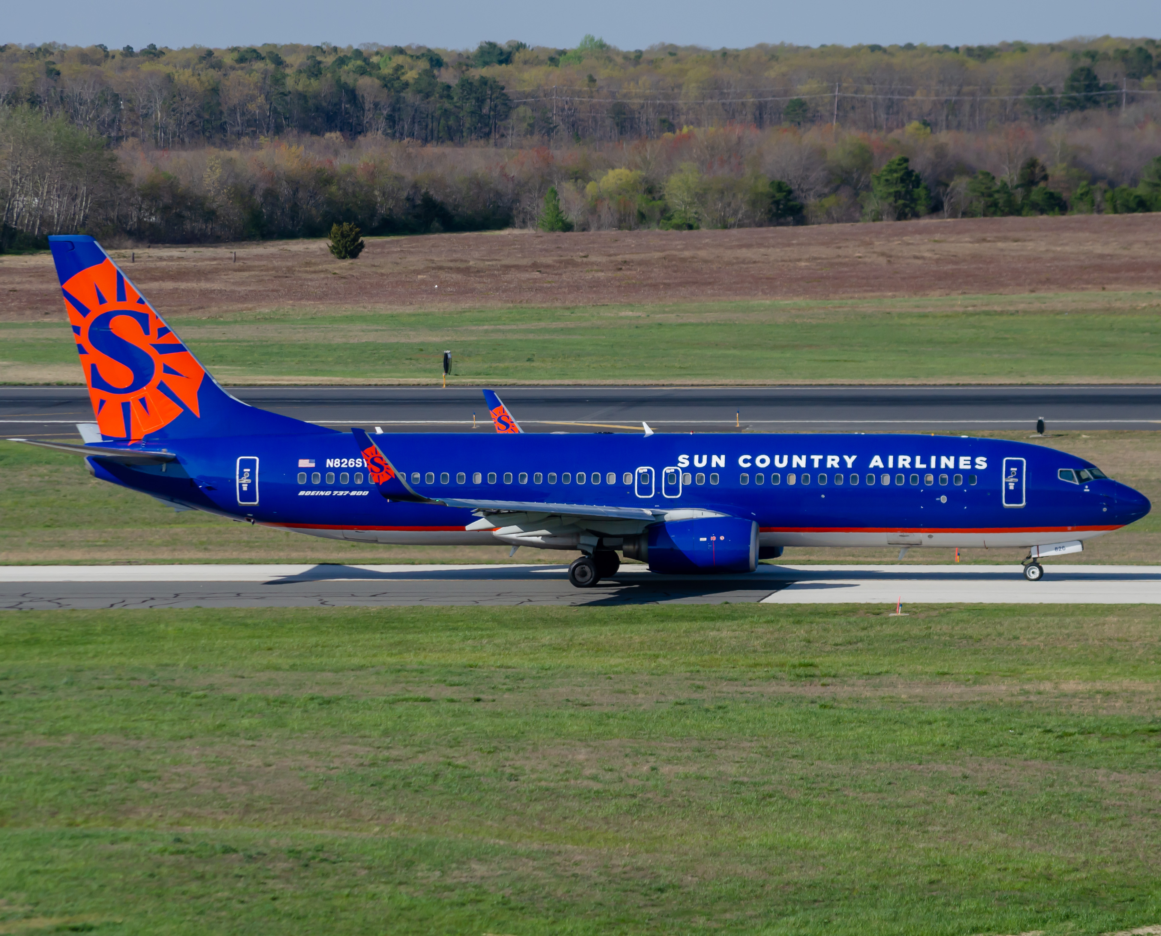 Full size: Sun Country Airlines Boeing 737-800 N826SY at Atlantic City International Airport