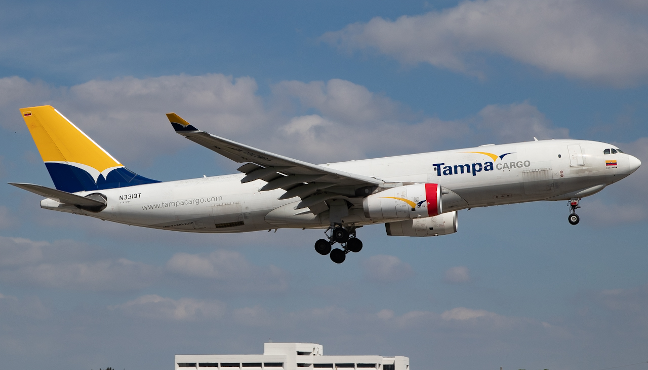 Full size: Tampa Cargo Airbus A330-200F N331QT at Miami International Airport