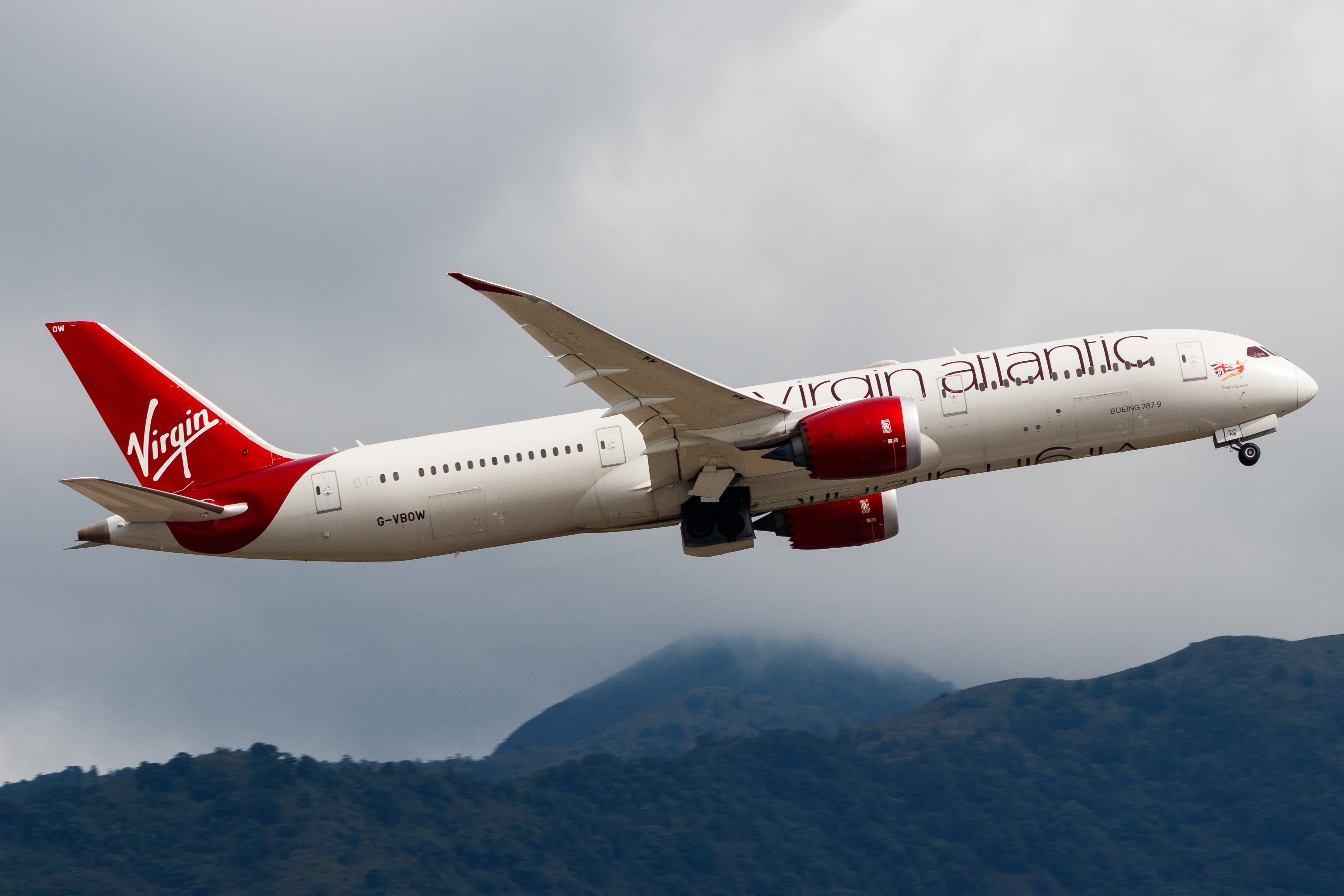Full size: Virgin Atlantic Boeing 787-9 G-VBOW at Hong Kong International Airport
