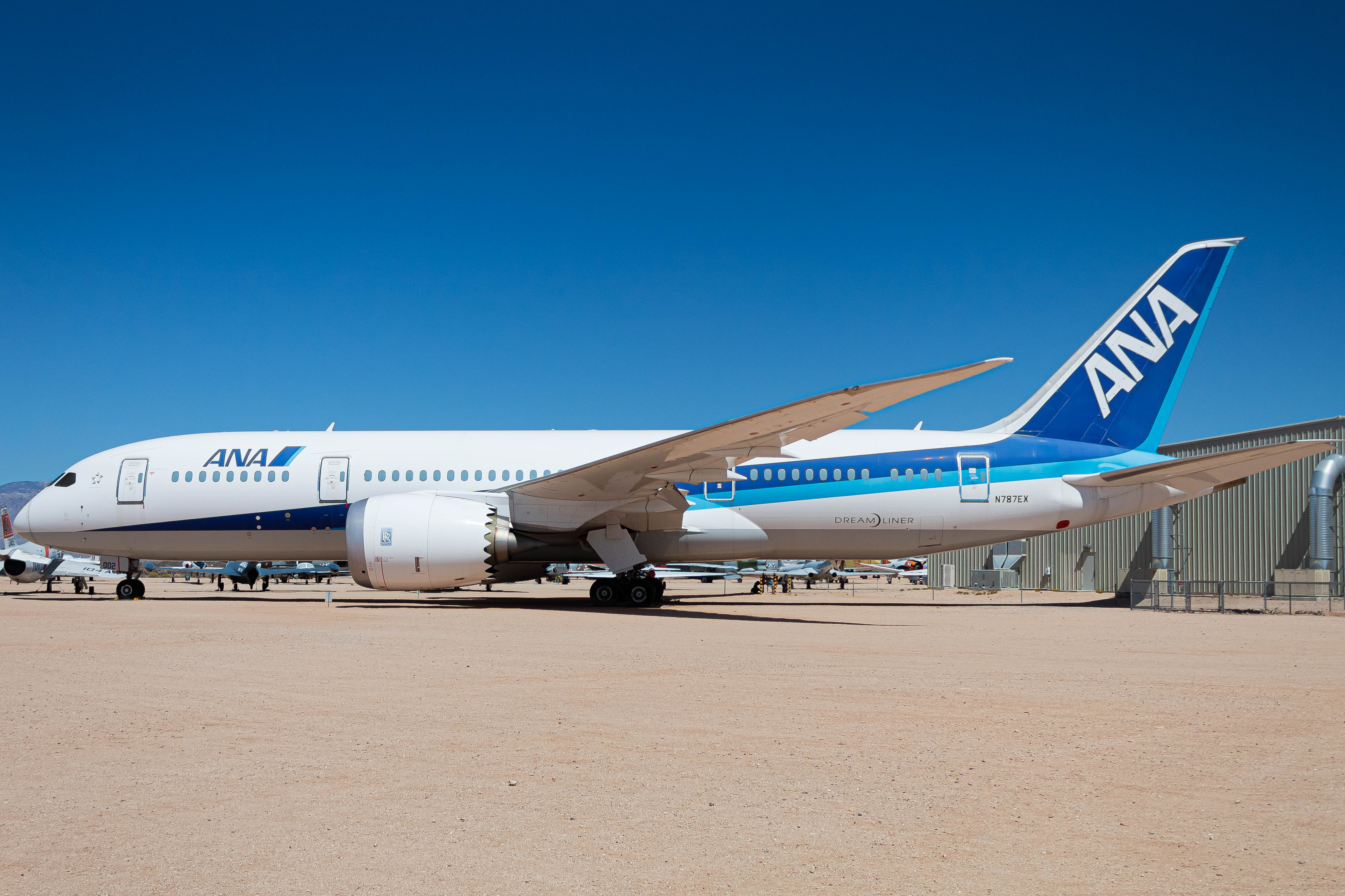 Full size: All Nippon Airways Boeing 787-8 N787EX at Davis Monthan Air Force Base