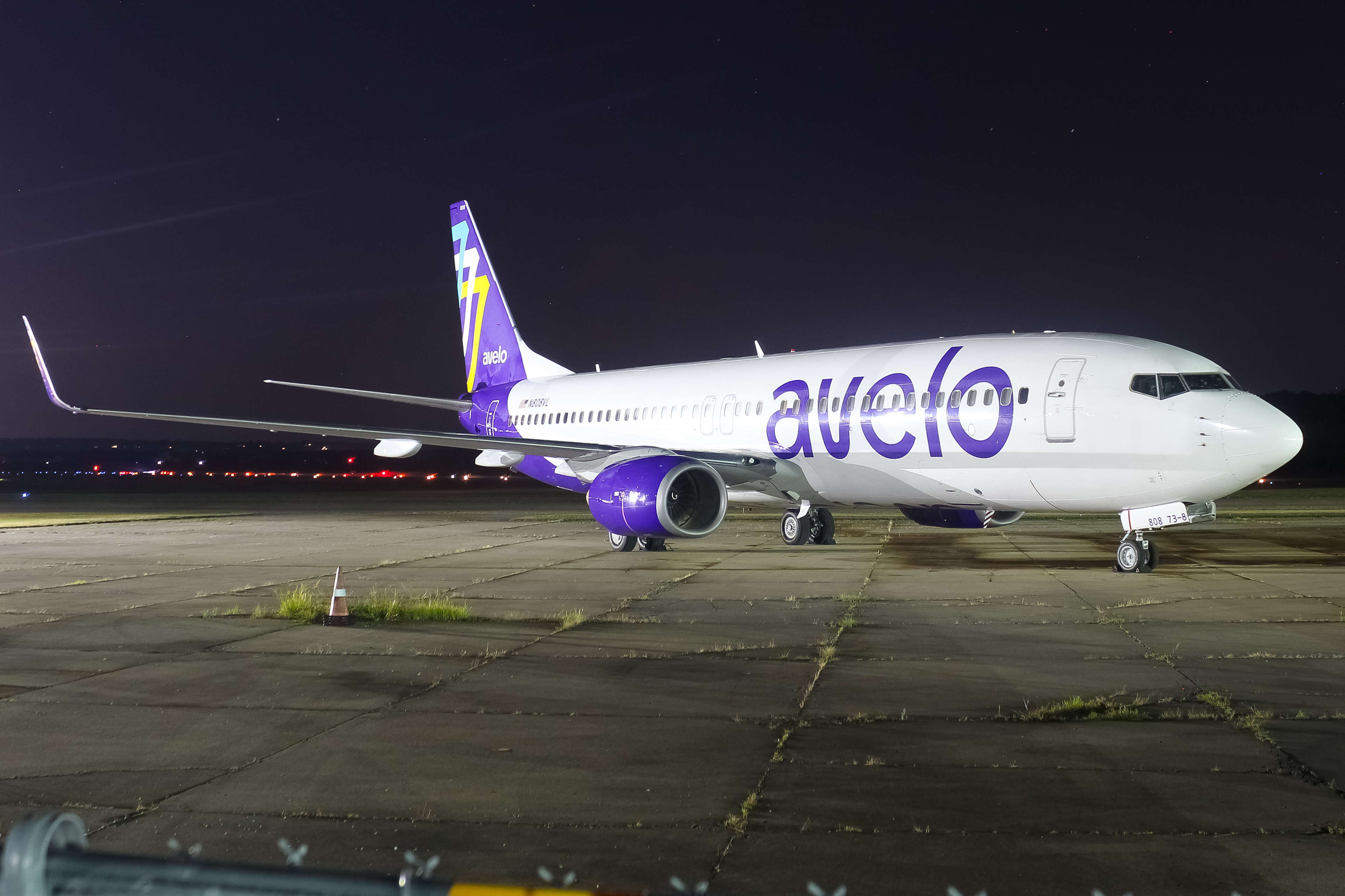 Full size: Avelo Airlines Boeing 737-800 N808VL at Cincinnati Municipal Airport/Lunken Field