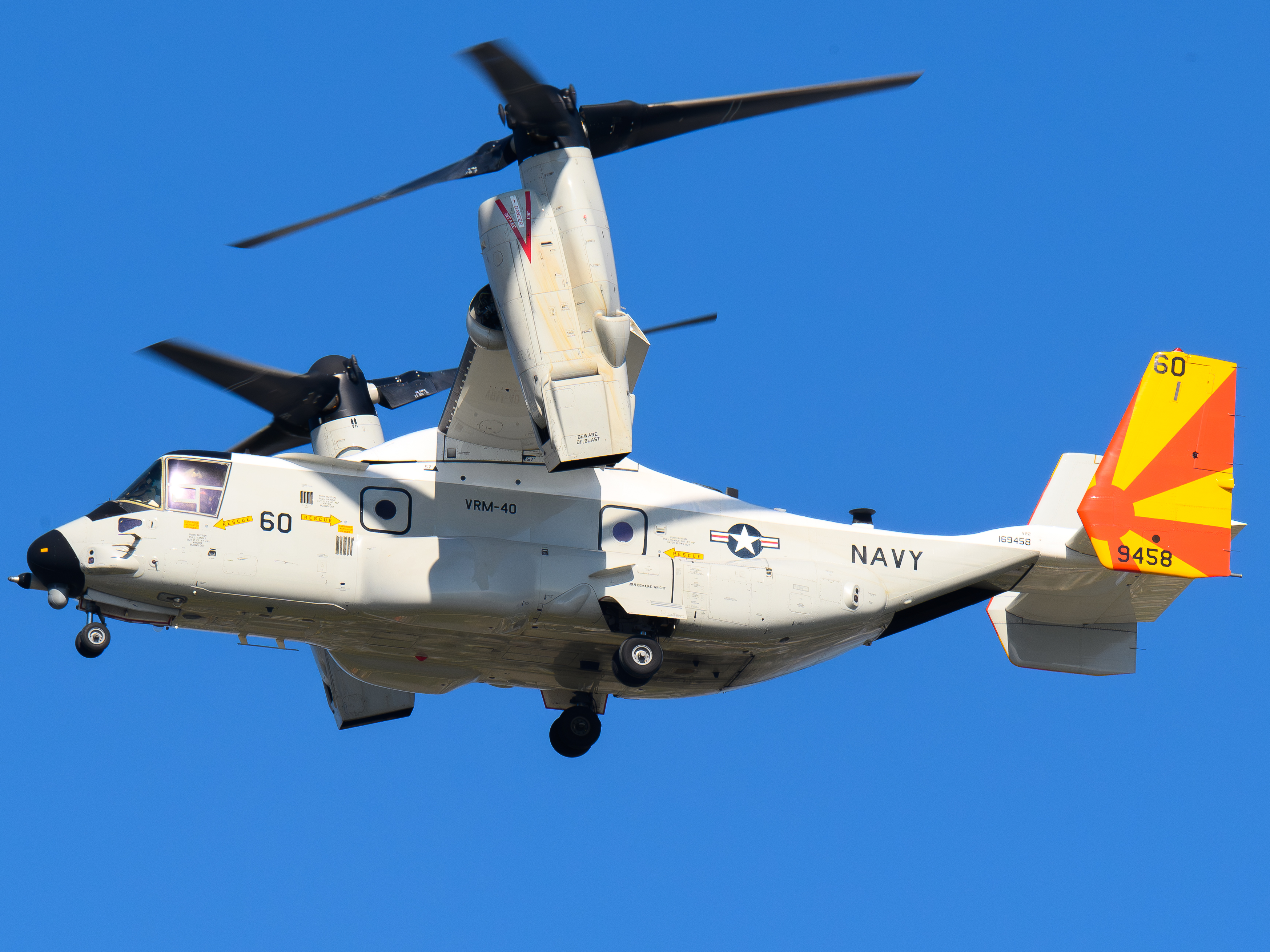 Full size: USN - United States Navy Bell Boeing CMV-22 Osprey 169458 at North Island NAS
