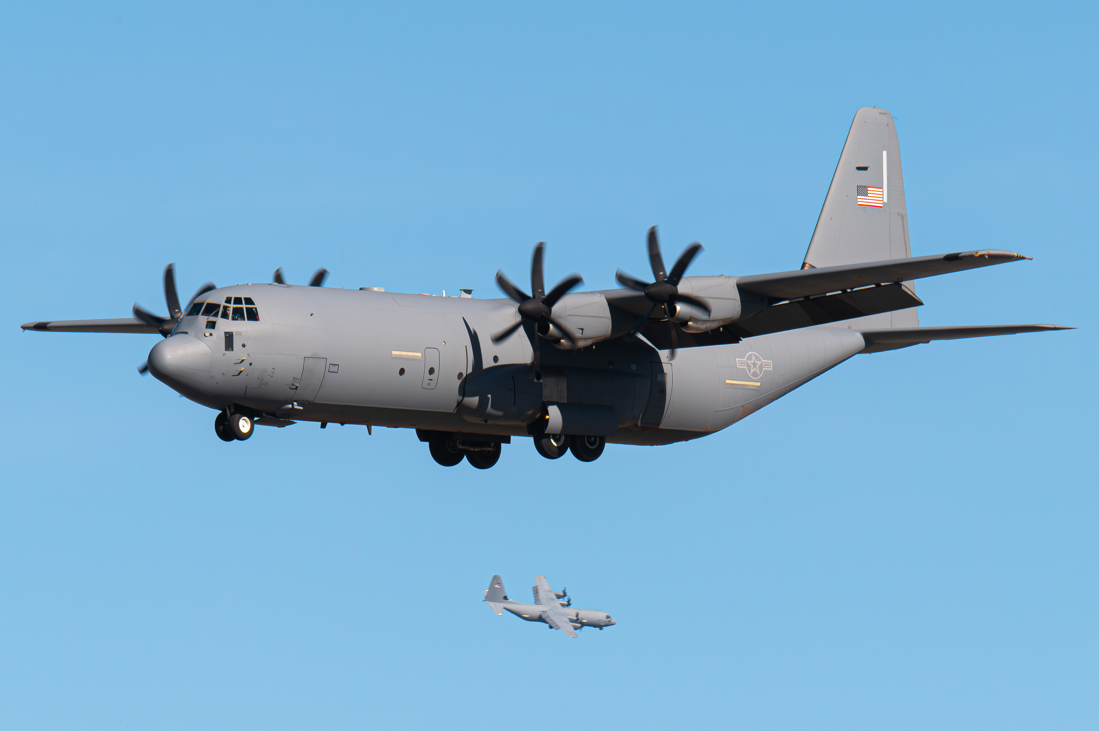 Full size: USAF - United States Air Force Lockheed C-130J Hercules 05-3147  at Brown Field Municipal Airport