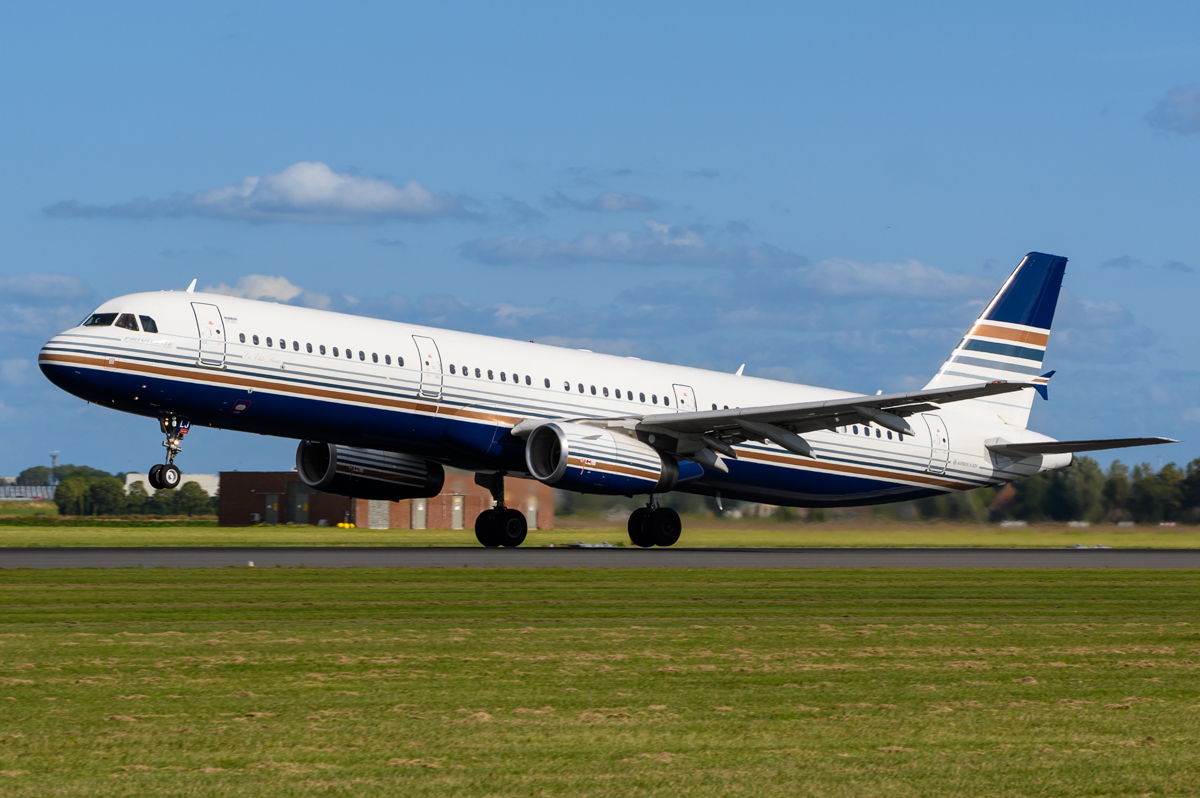 Full size: Privilege Style Airbus A321-200 EC-NLJ at Amsterdam Schiphol Airport