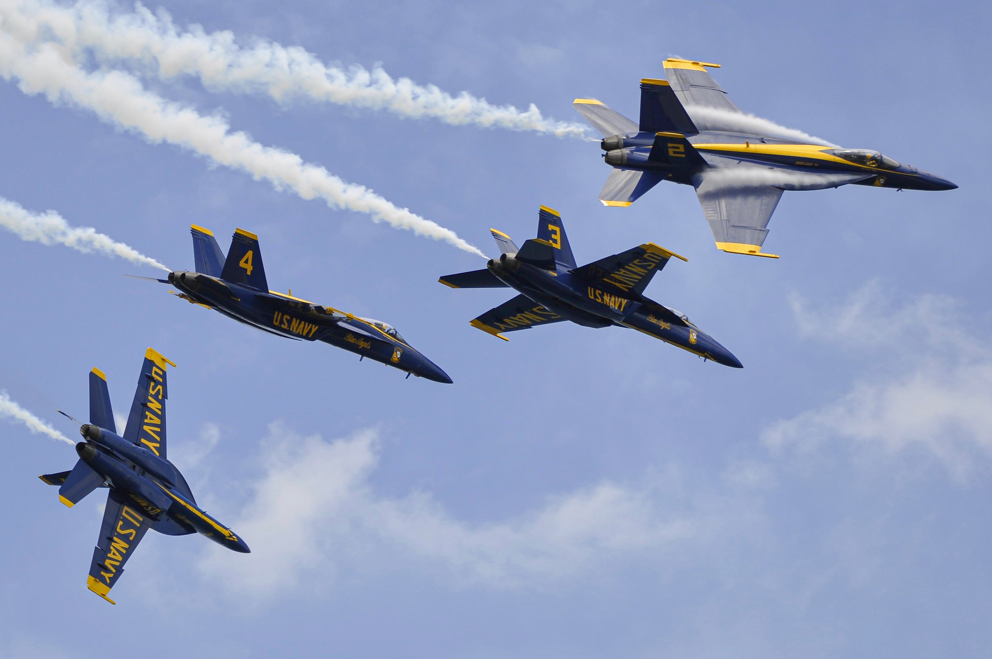 Full size: Blue Angels Jets Flight Pattern at Not Applicable