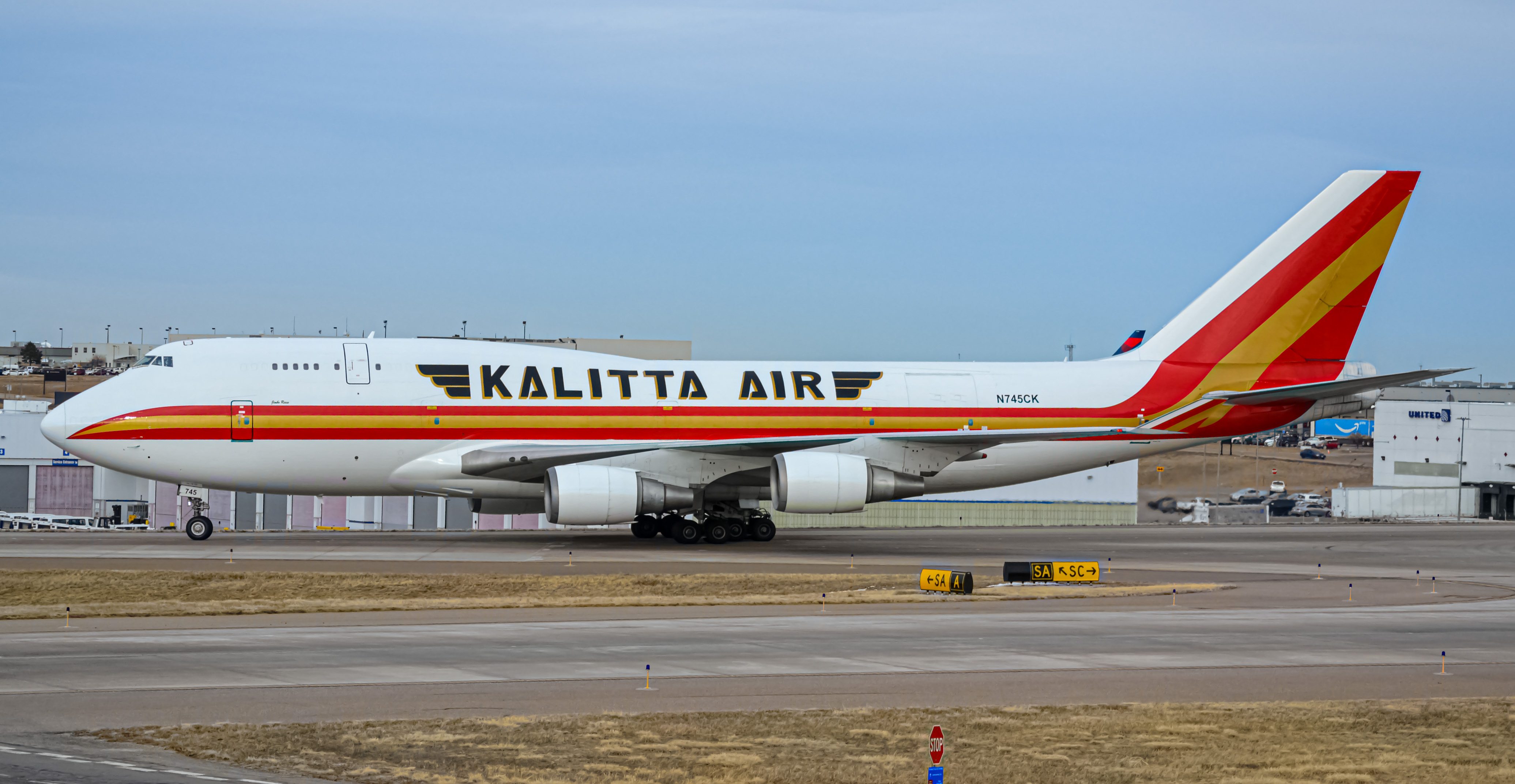 Full size: Kalitta Air Boeing 747-400F N745CK at Denver International Airport