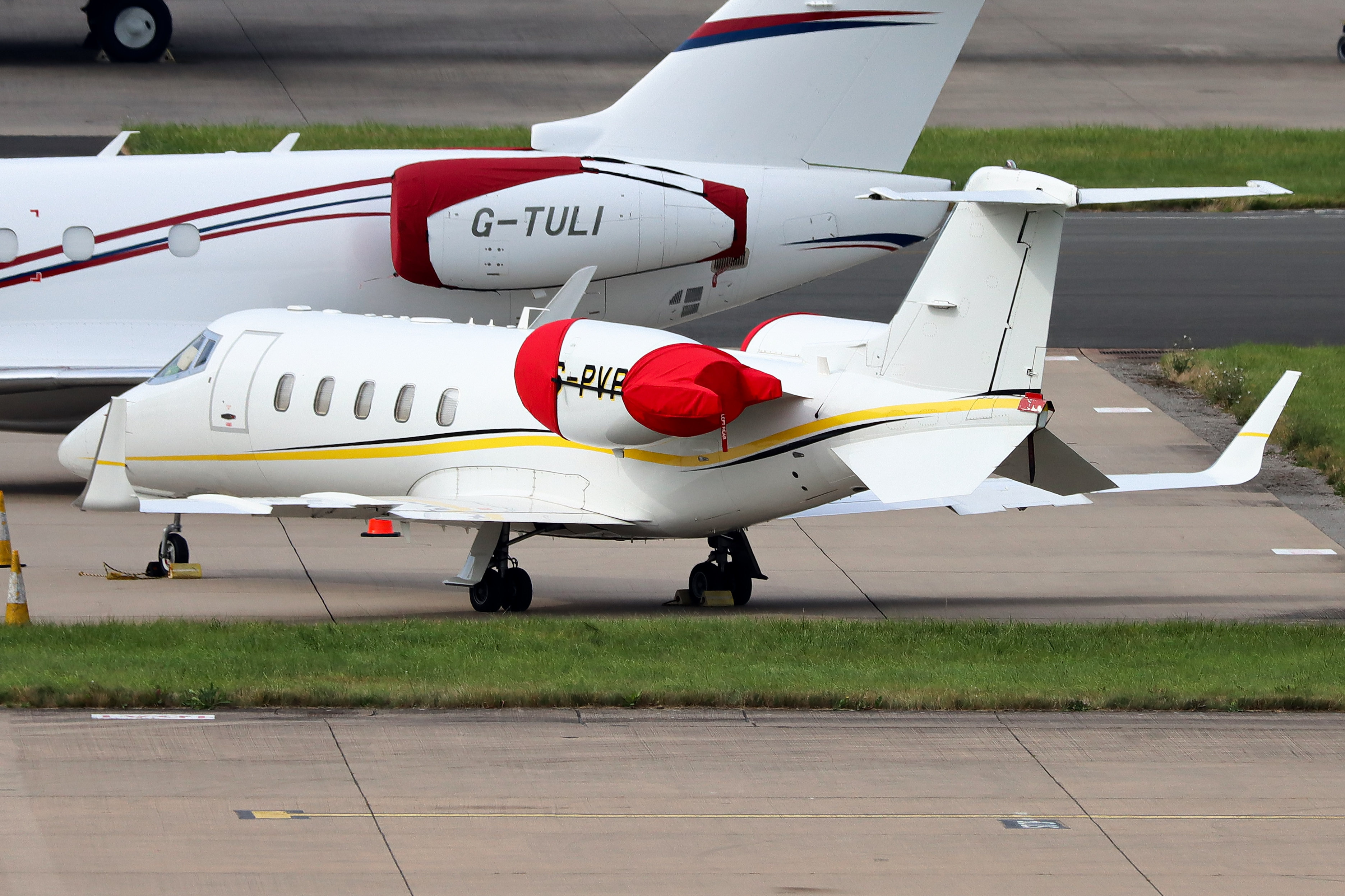 Full size: PRIVATE Learjet 60 ES-PVP at Birmingham Airport