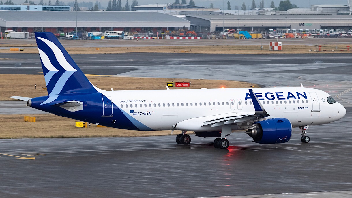 Full size: Aegean Airlines Airbus A320NEO SX-NEA at London Heathrow International Airport