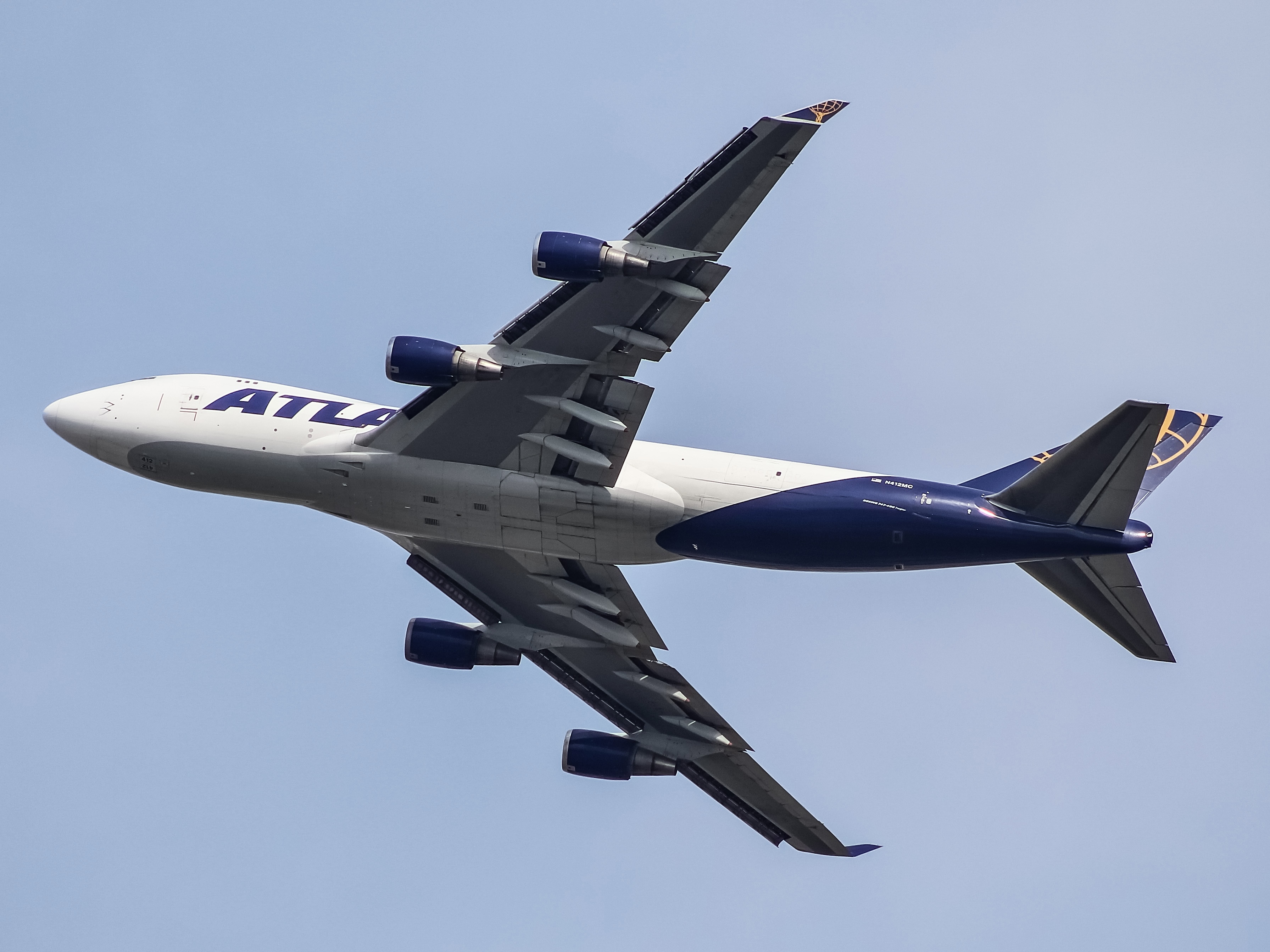 Full size: Atlas Air Boeing 747-400F N412MC at Chicago O'Hare International Airport