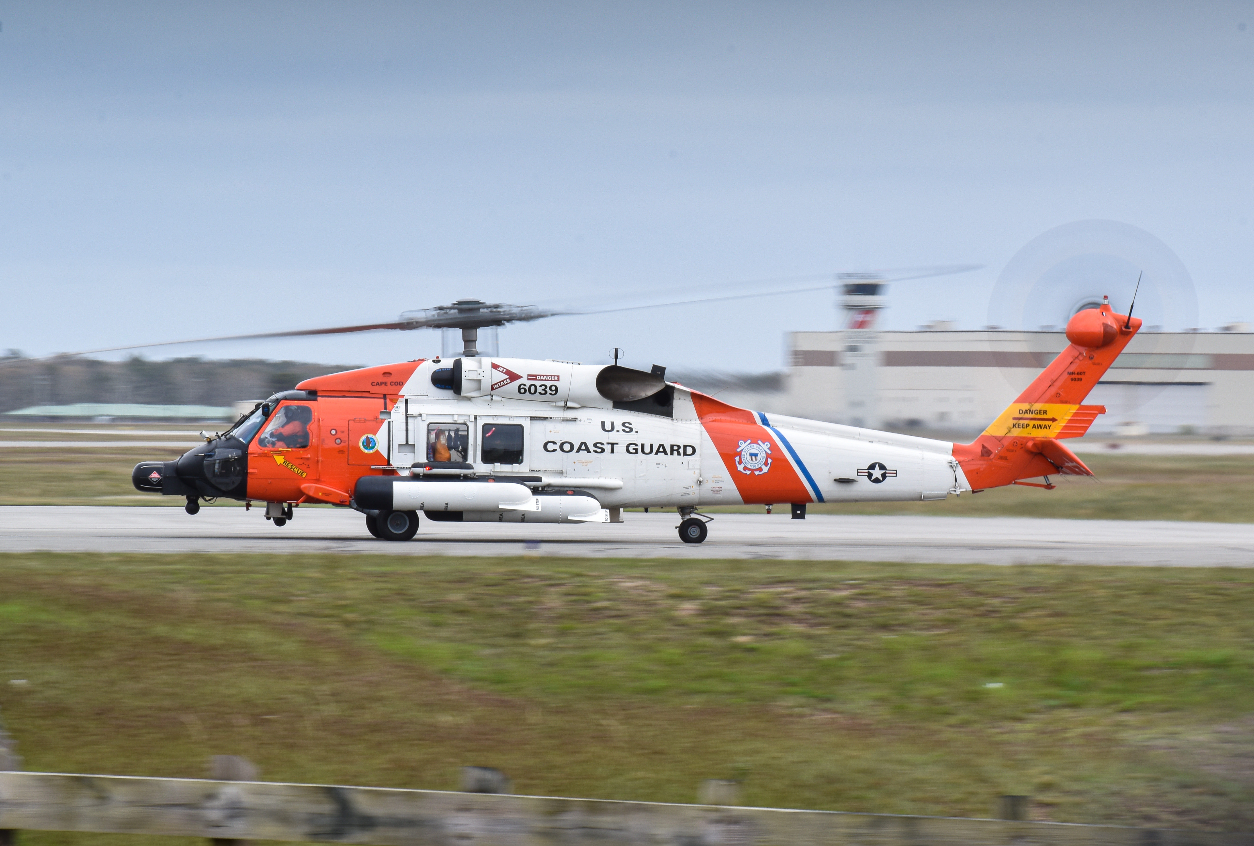 Full size: USCG - United States Coast Guard Sikorsky MH-60 Jayhawk 6039 at Cape Cod Coast Guard Air Station