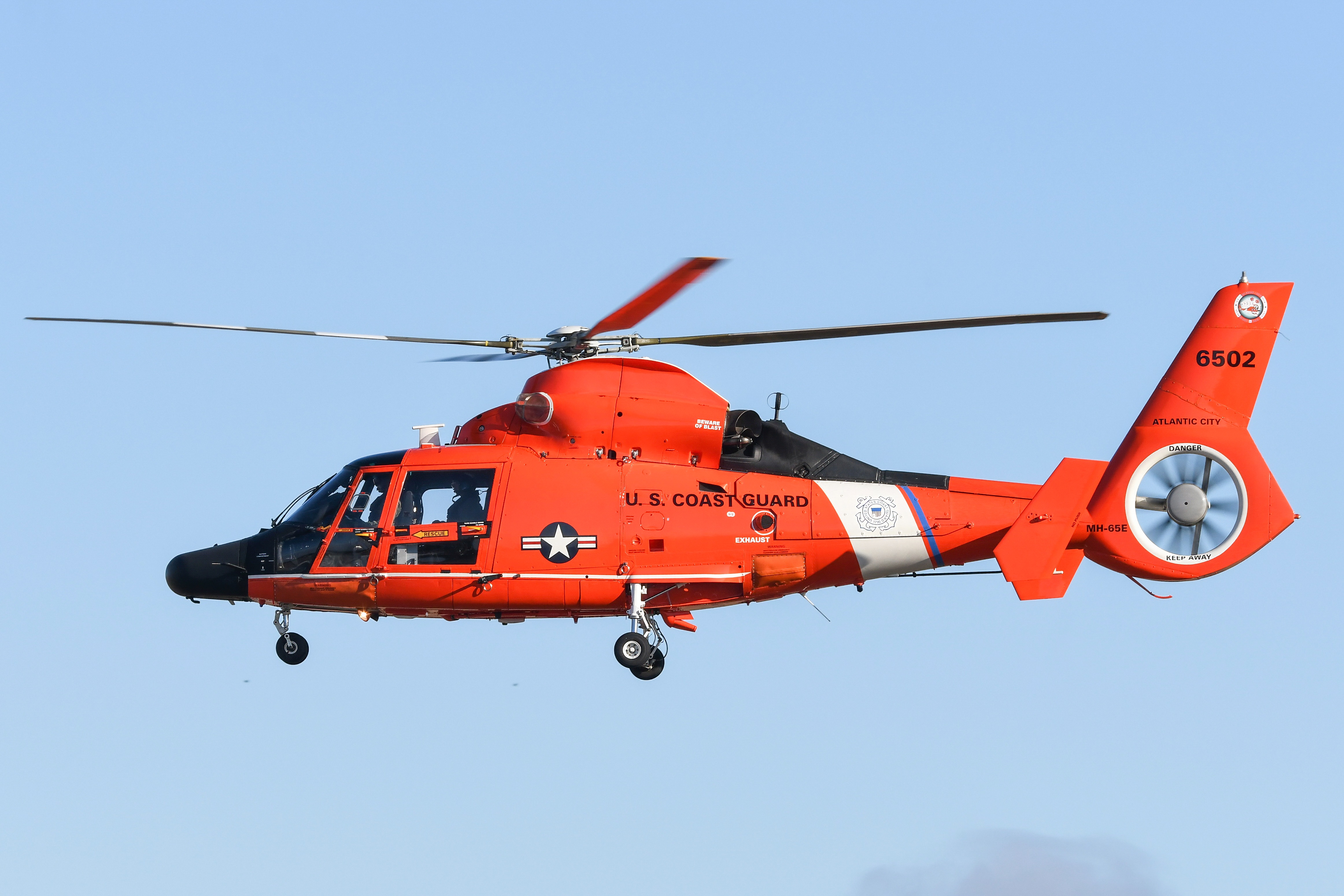 Full size: USCG - United States Coast Guard Eurocopter MH-65 6502 at Atlantic City International Airport
