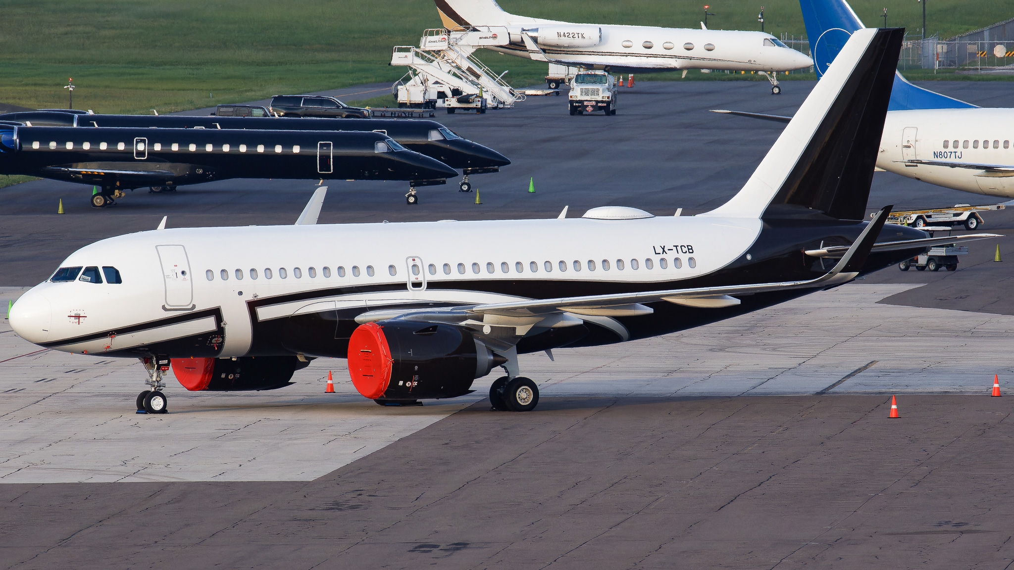 Full size: Global Jet Luxembourg Airbus A319-153N(CJ) LX-TCB at Tampa International Airport