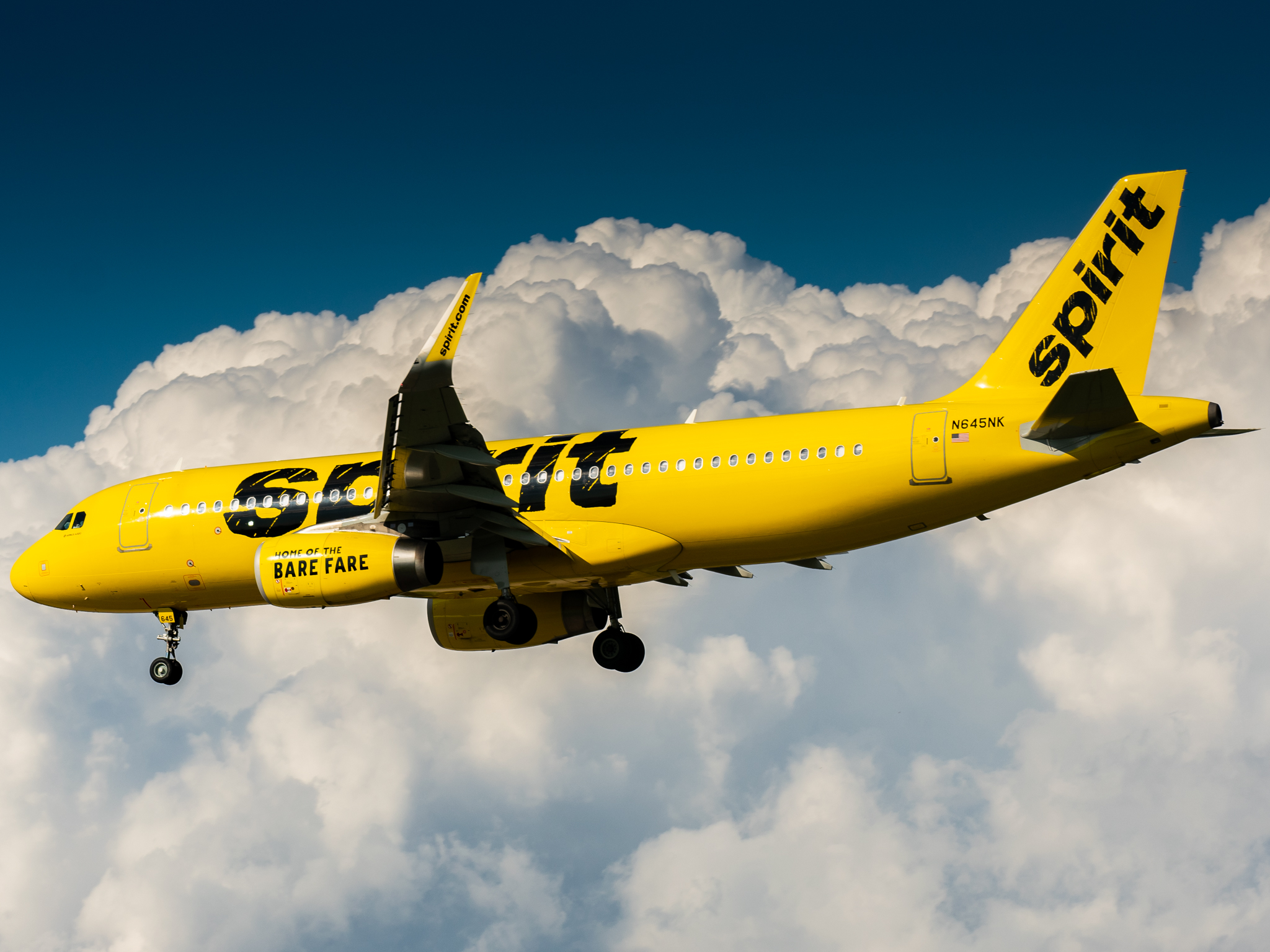 Full size: Spirit Airlines Airbus A320 N645NK at Baltimore/Washington International Thurgood Marshall Airport