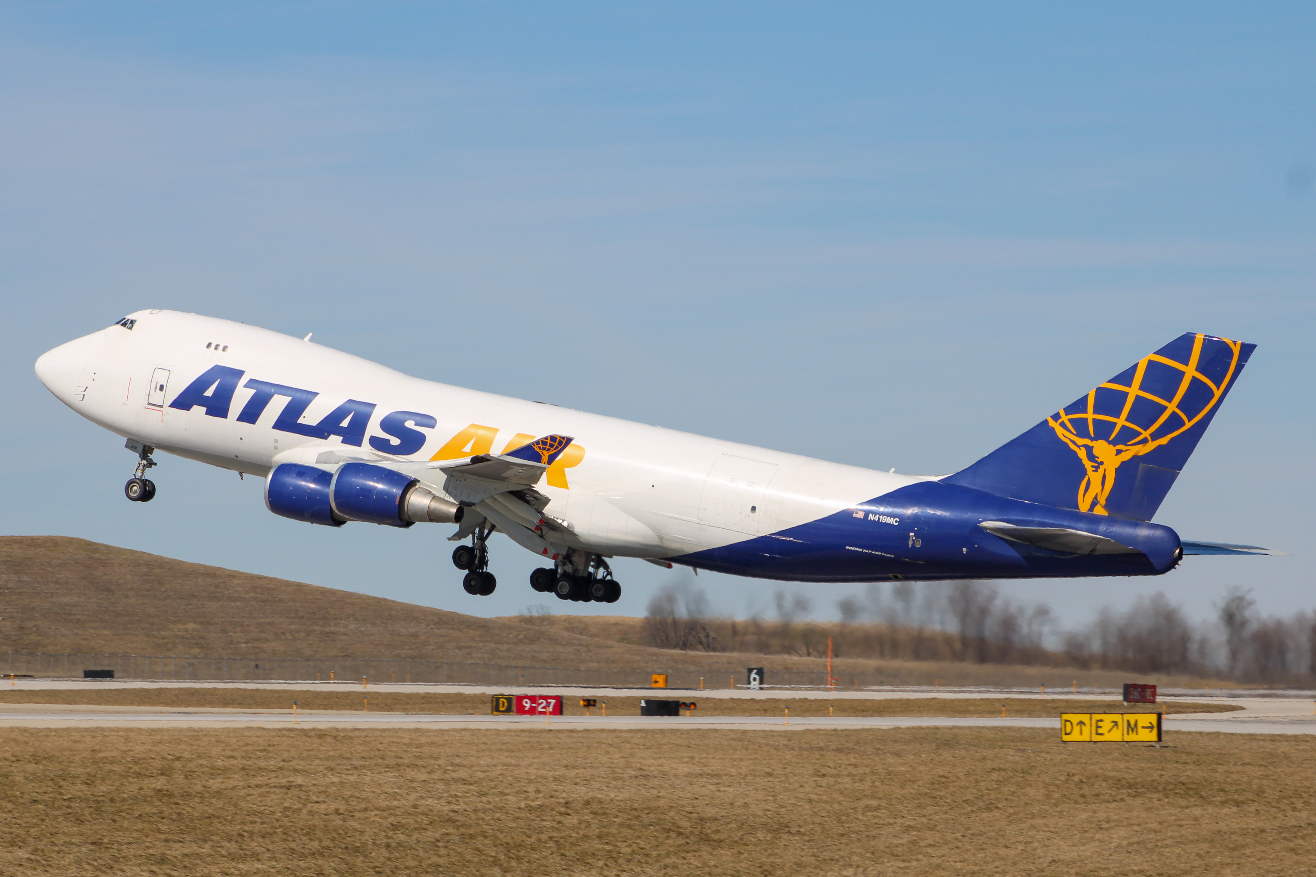 Full size: Atlas Air Boeing 747-400F N419MC at Cincinnati/Northern Kentucky International Airport
