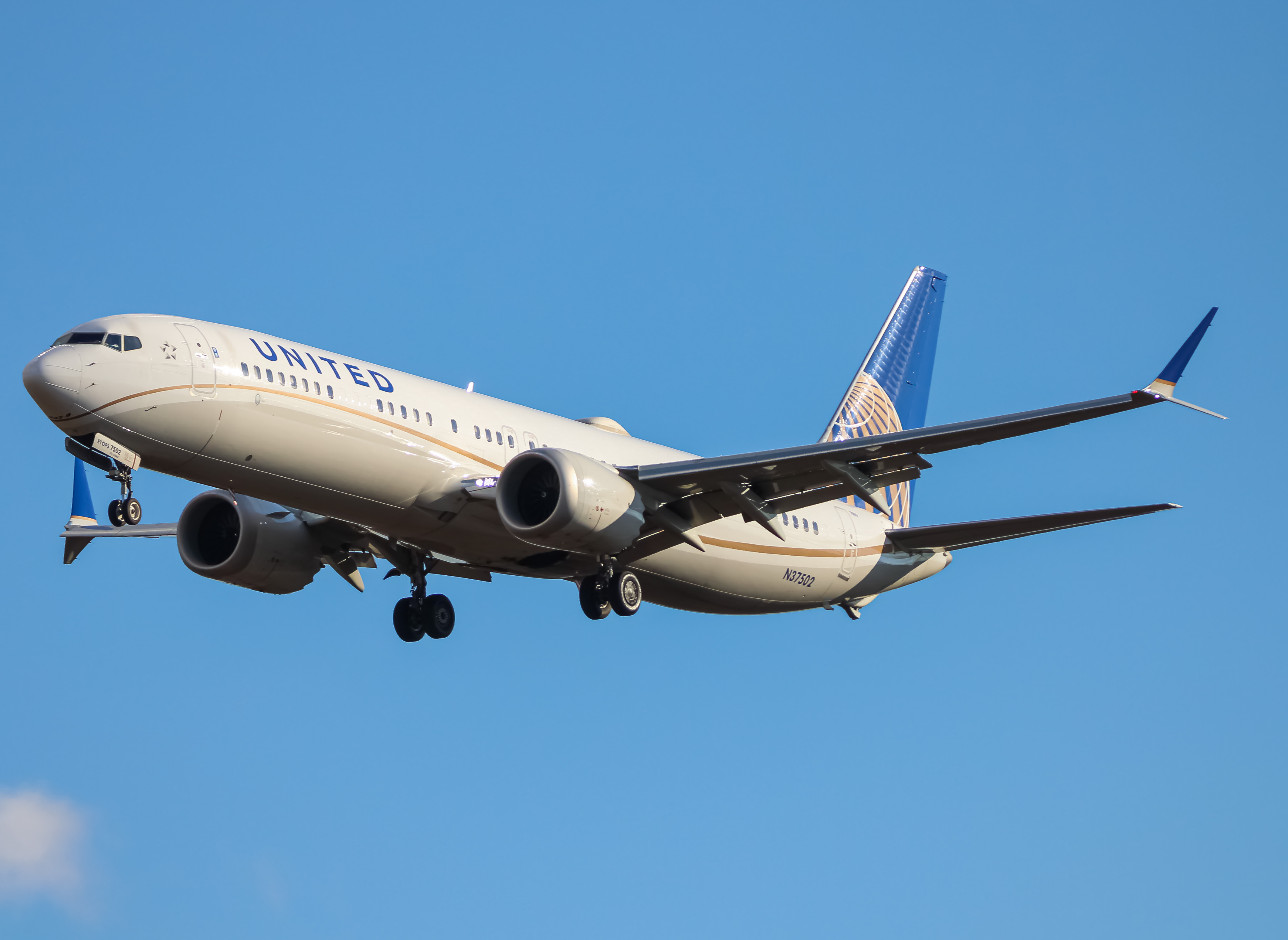 Full size: United Airlines Boeing 737 MAX 9 N37502 at Washington Dulles International Airport