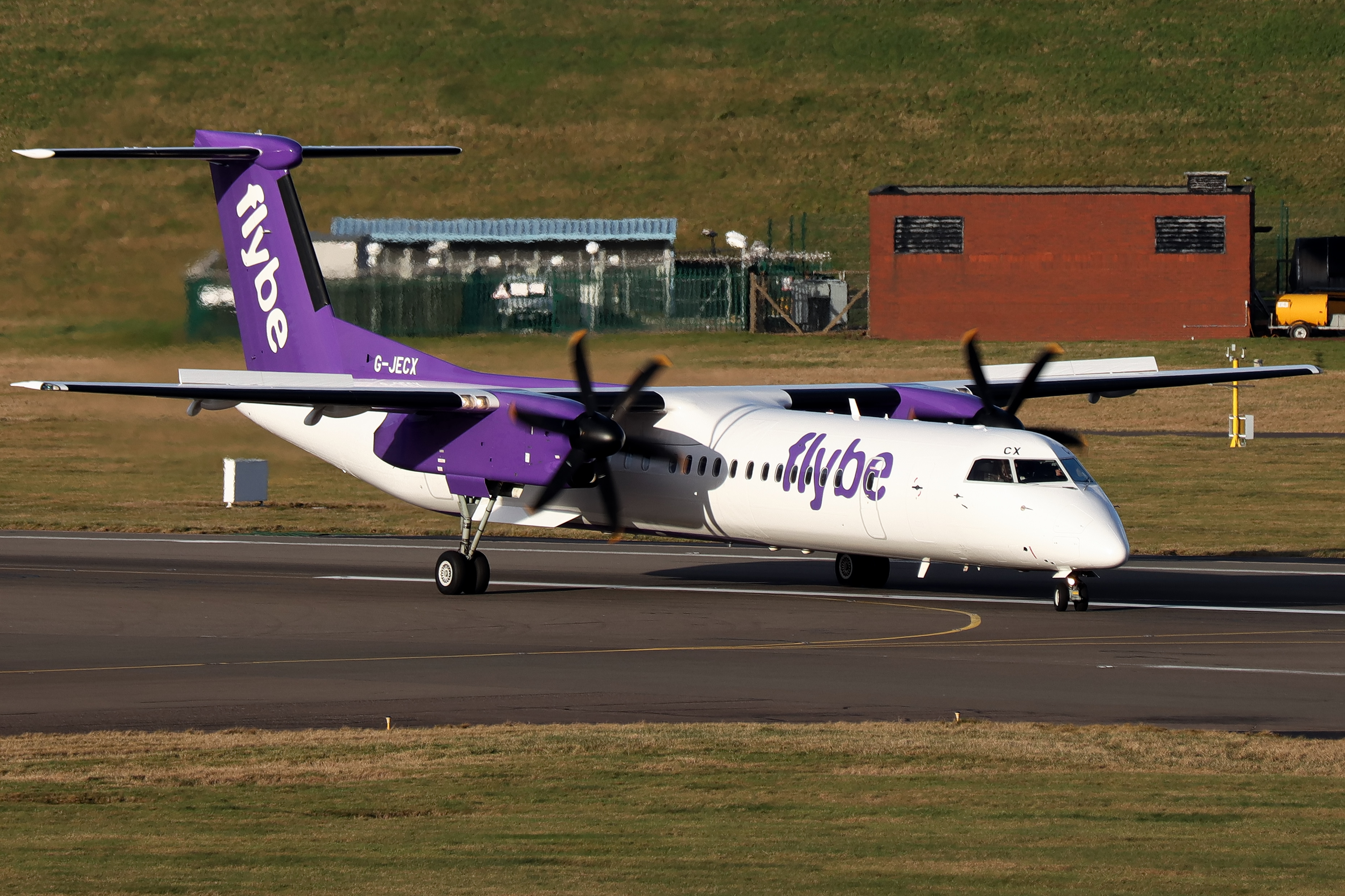 Full size: Flybe De Havilland Dash-8 q400 G-JECX at Birmingham Airport