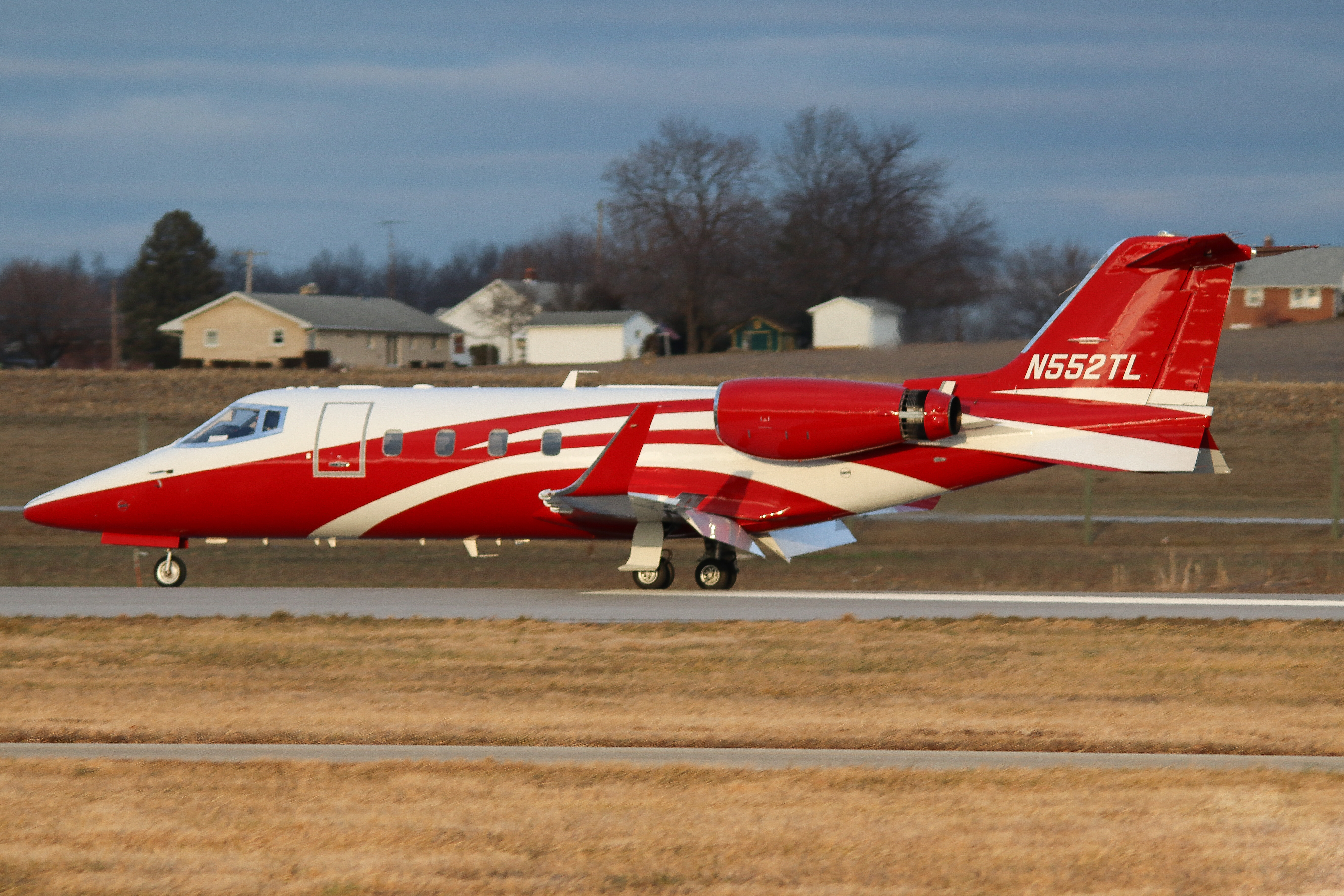 Full size: PRIVATE Learjet 55 N552TL at York Airport