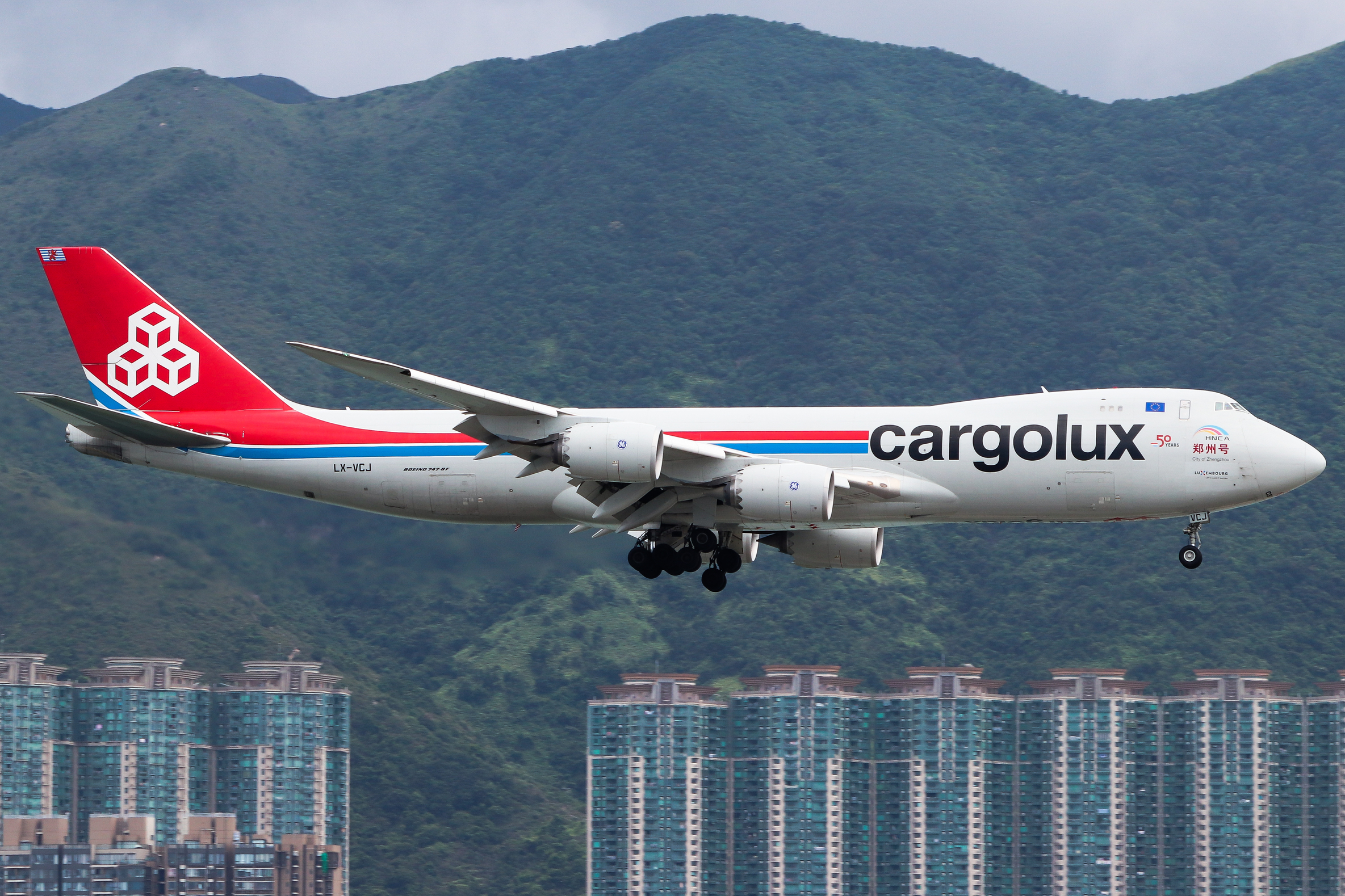 Full size: CargoLux Boeing 747-400F LX-VCJ at Hong Kong International Airport