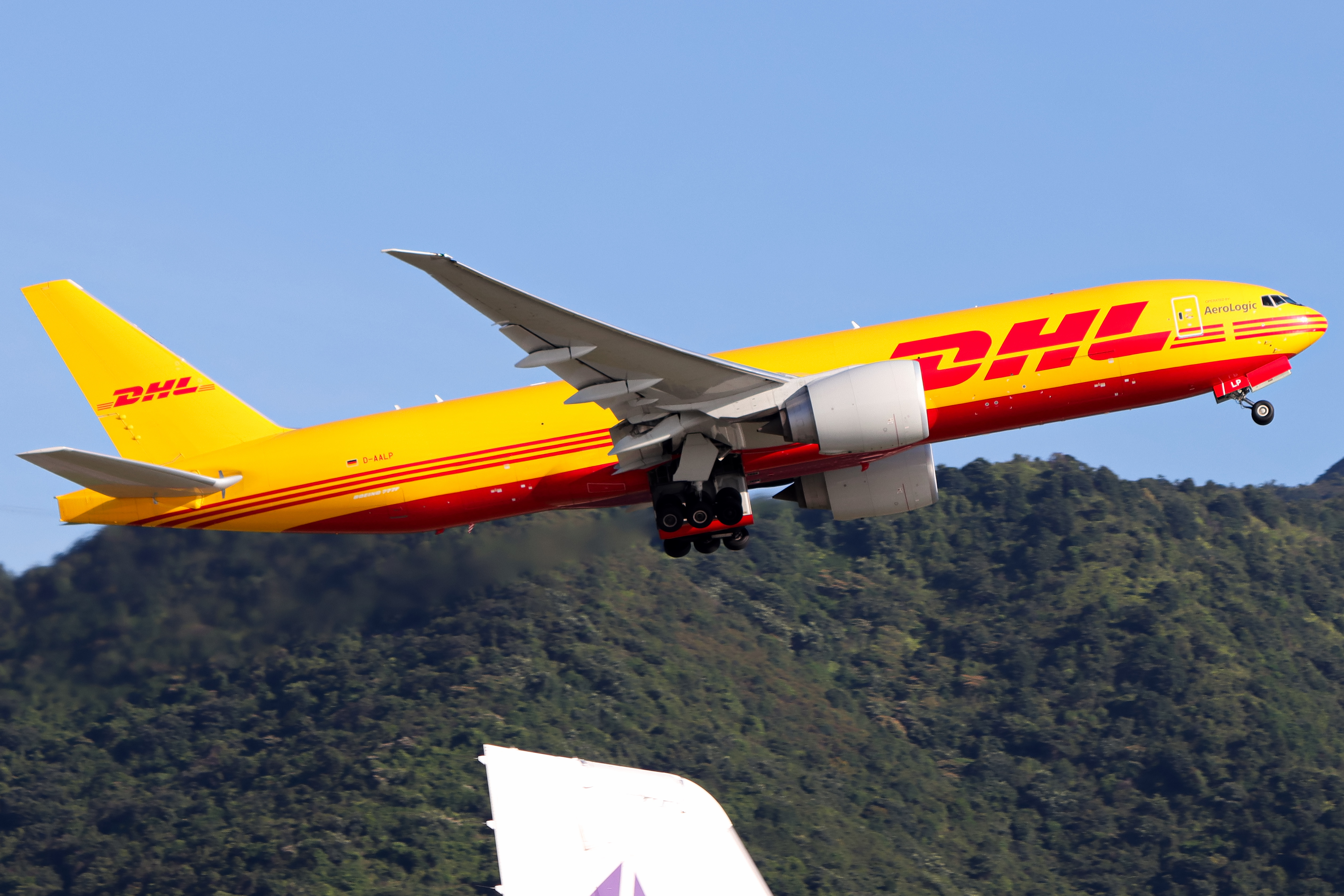 Full size: Aerologic Boeing 777-F D-AALP at Hong Kong International Airport