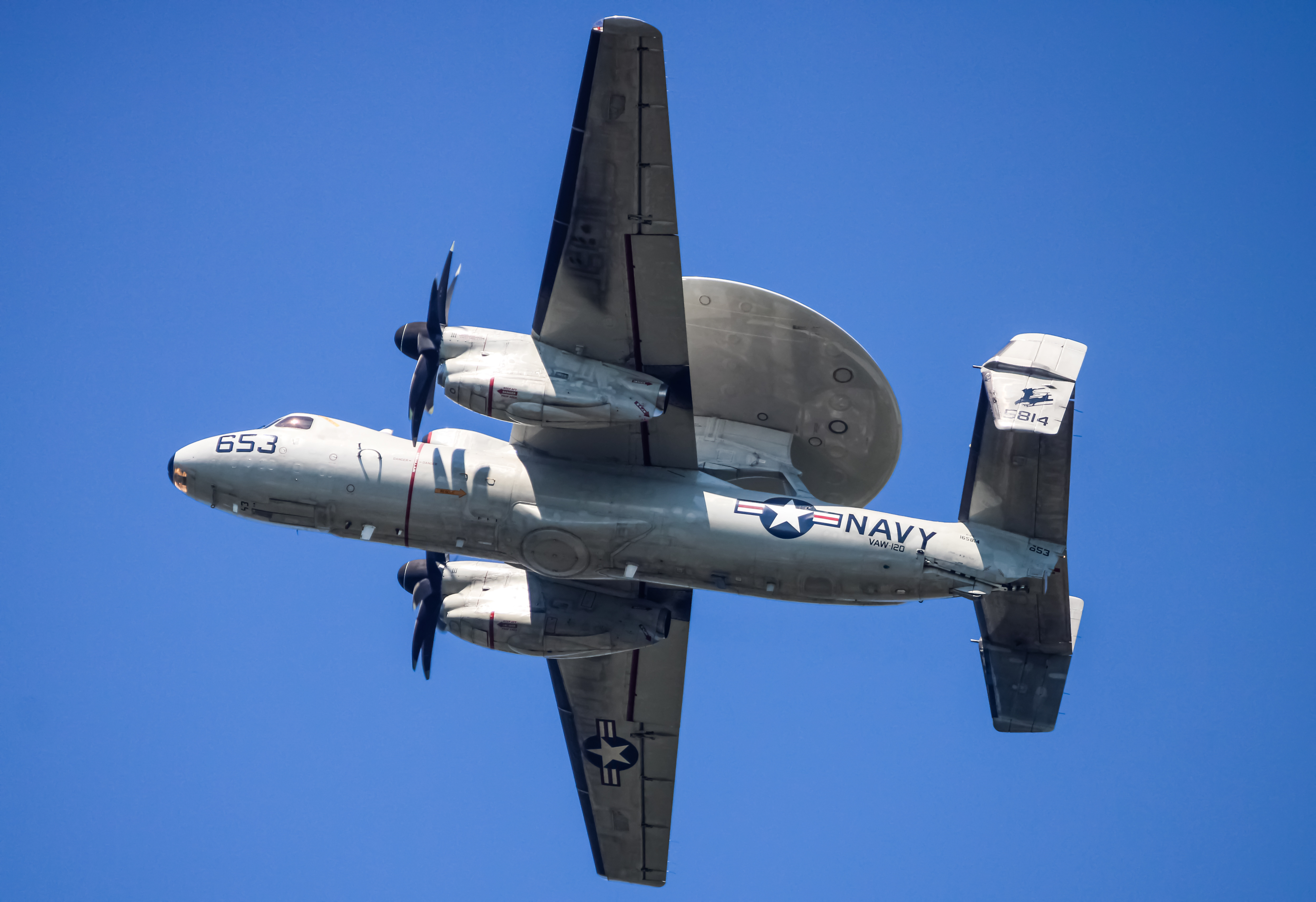 Full size: USN - United States Navy Nothrop Grumman E-2 Hawkeye 165814 at Joint Base Andrews