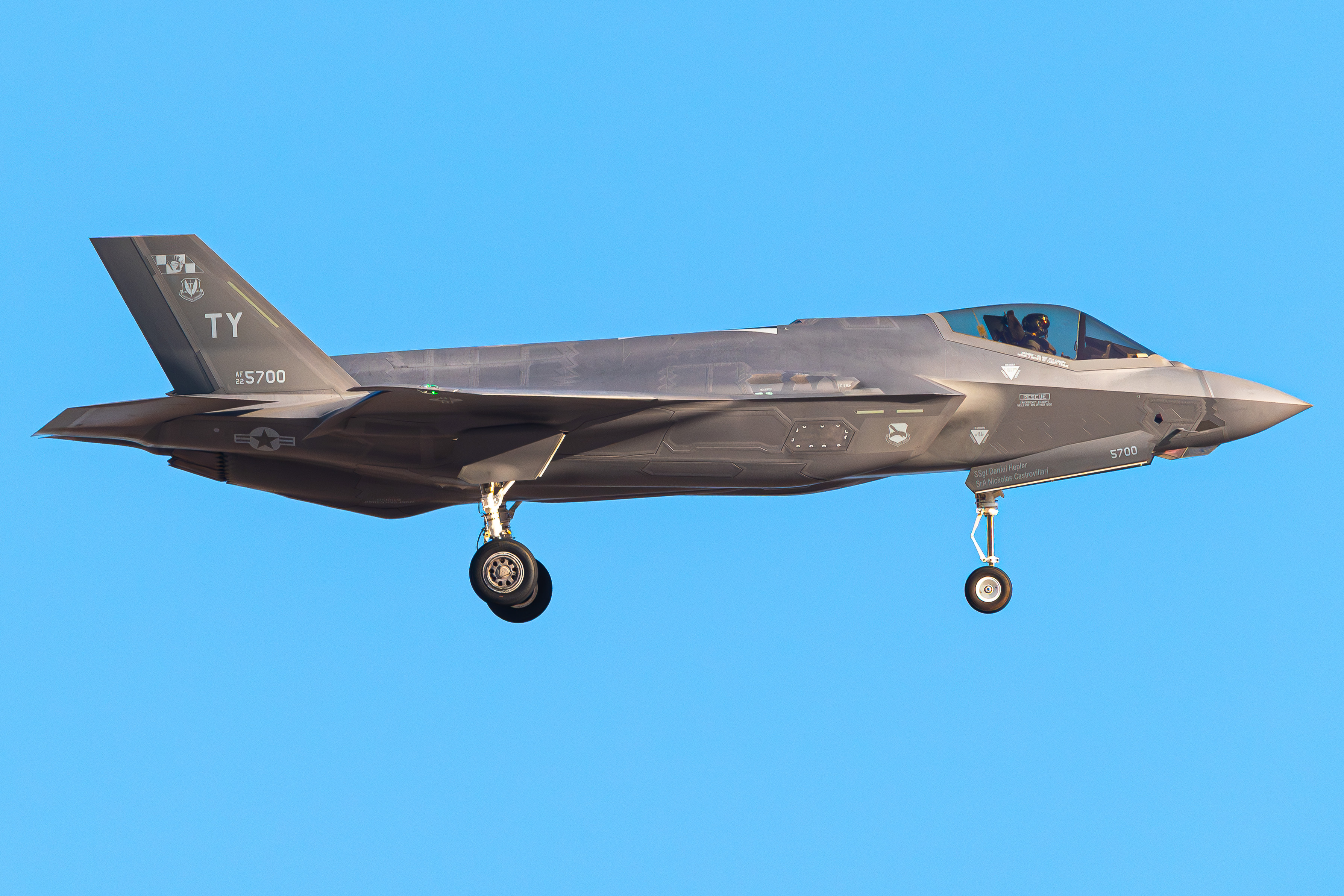 Full size: USAF - United States Air Force Lockheed Martin F-35 Lightning 22-5700 at Nellis Air Force Base