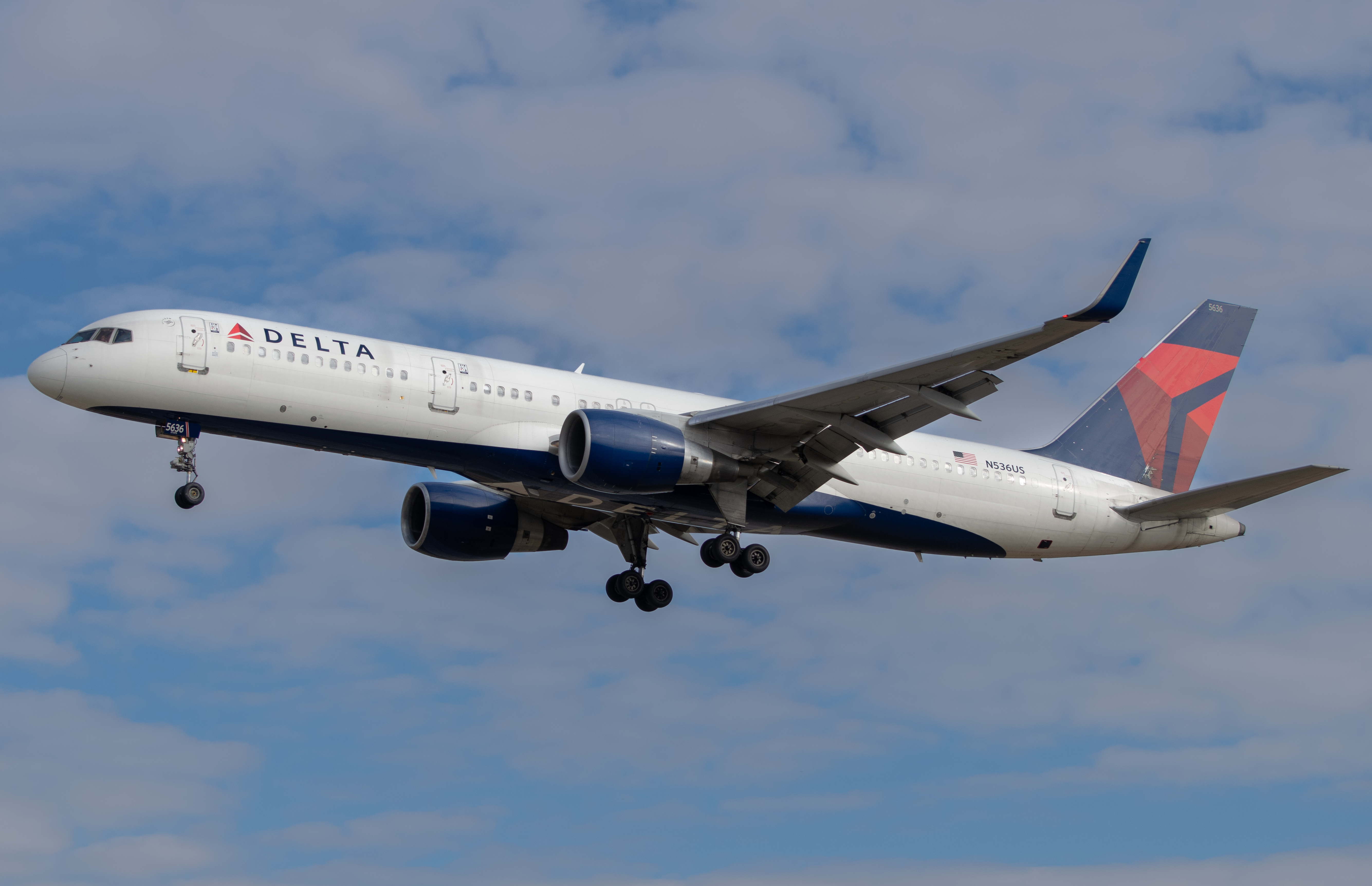 Full size: Delta Airlines Boeing 757-200 N536US at Baltimore/Washington International Thurgood Marshall Airport