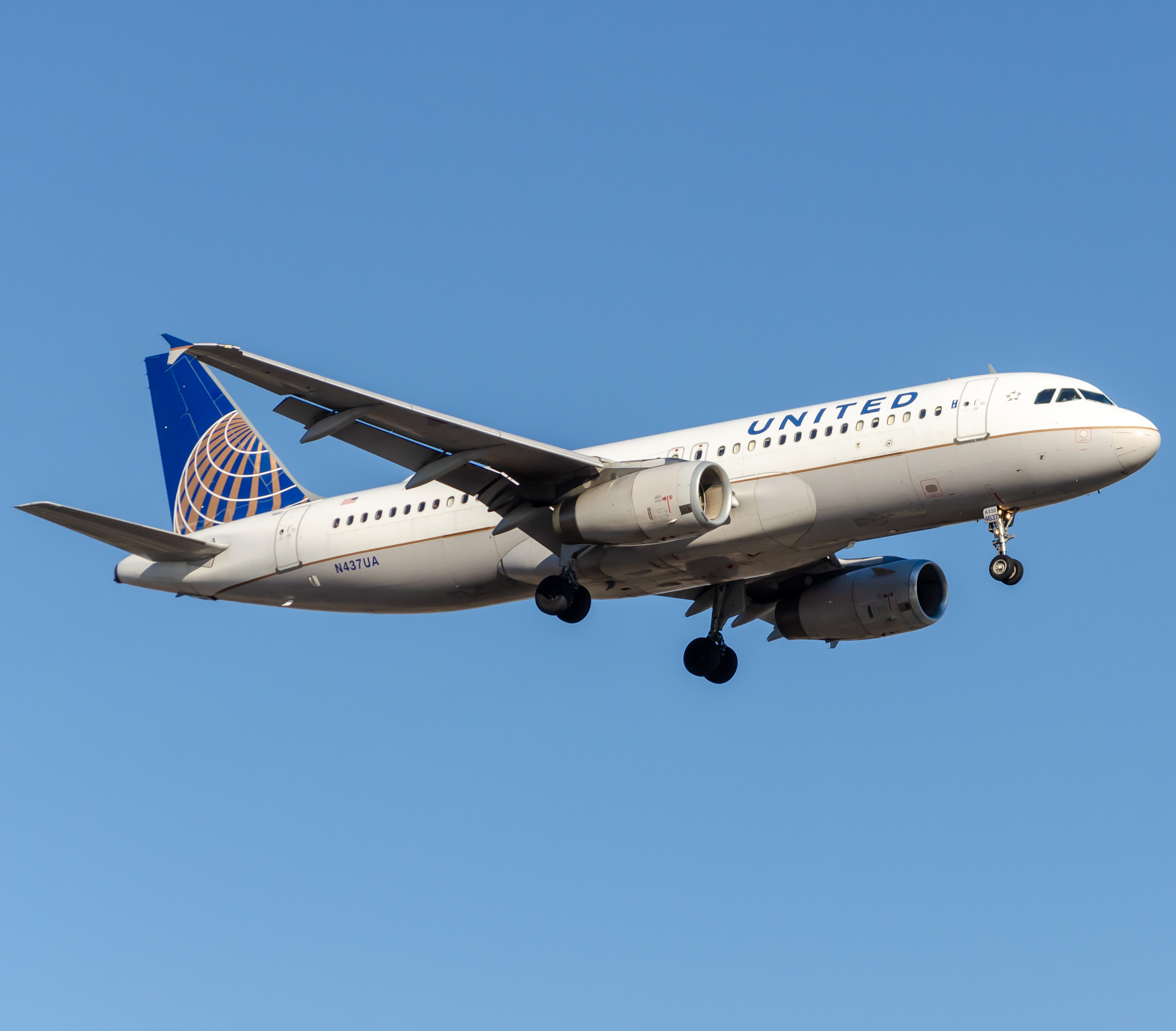Full size: United Airlines Airbus A320 N437UA at Newark Liberty International Airport