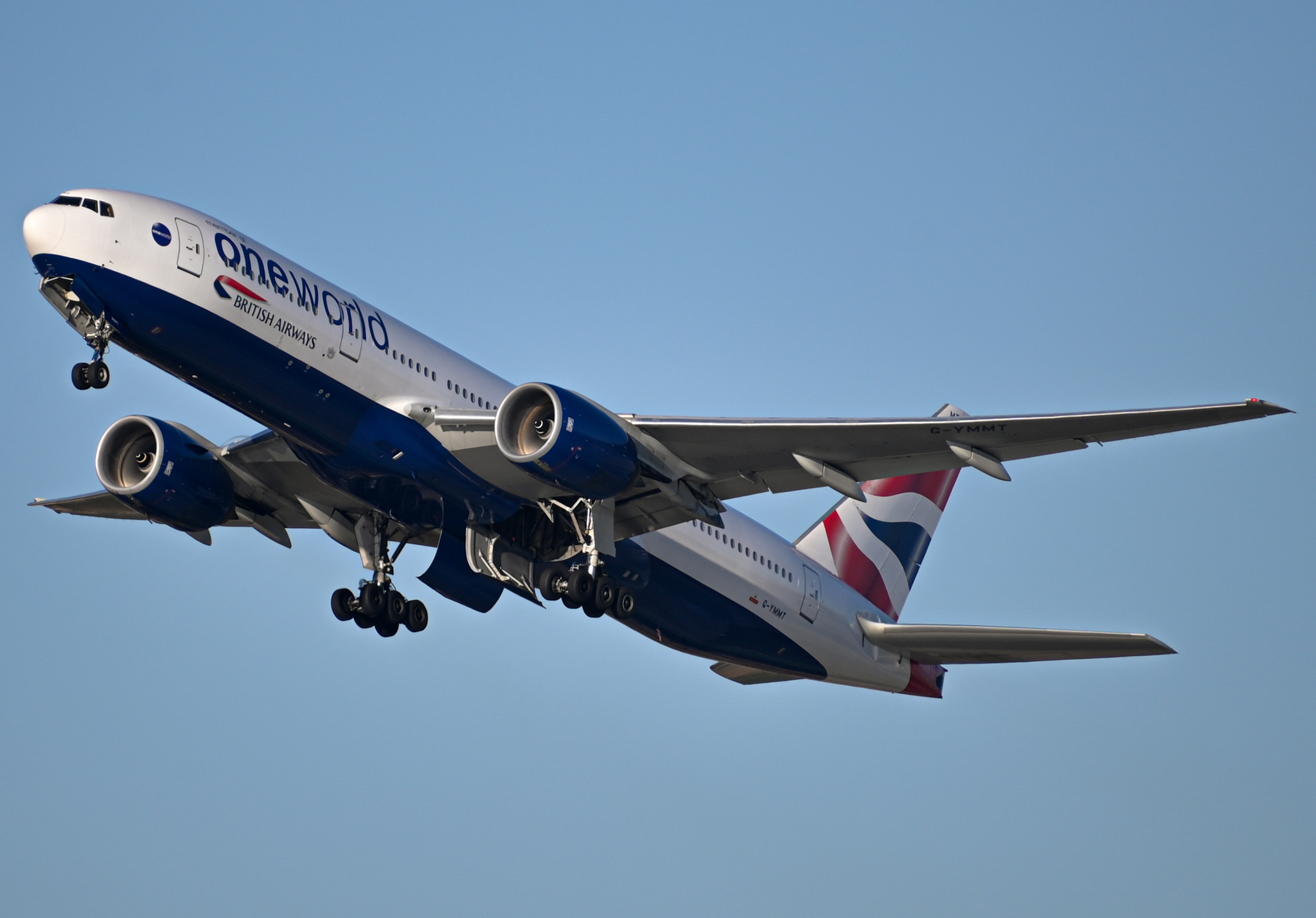 Full size: British Airways Boeing 777-200ER G-YMMT at San Diego International Airport