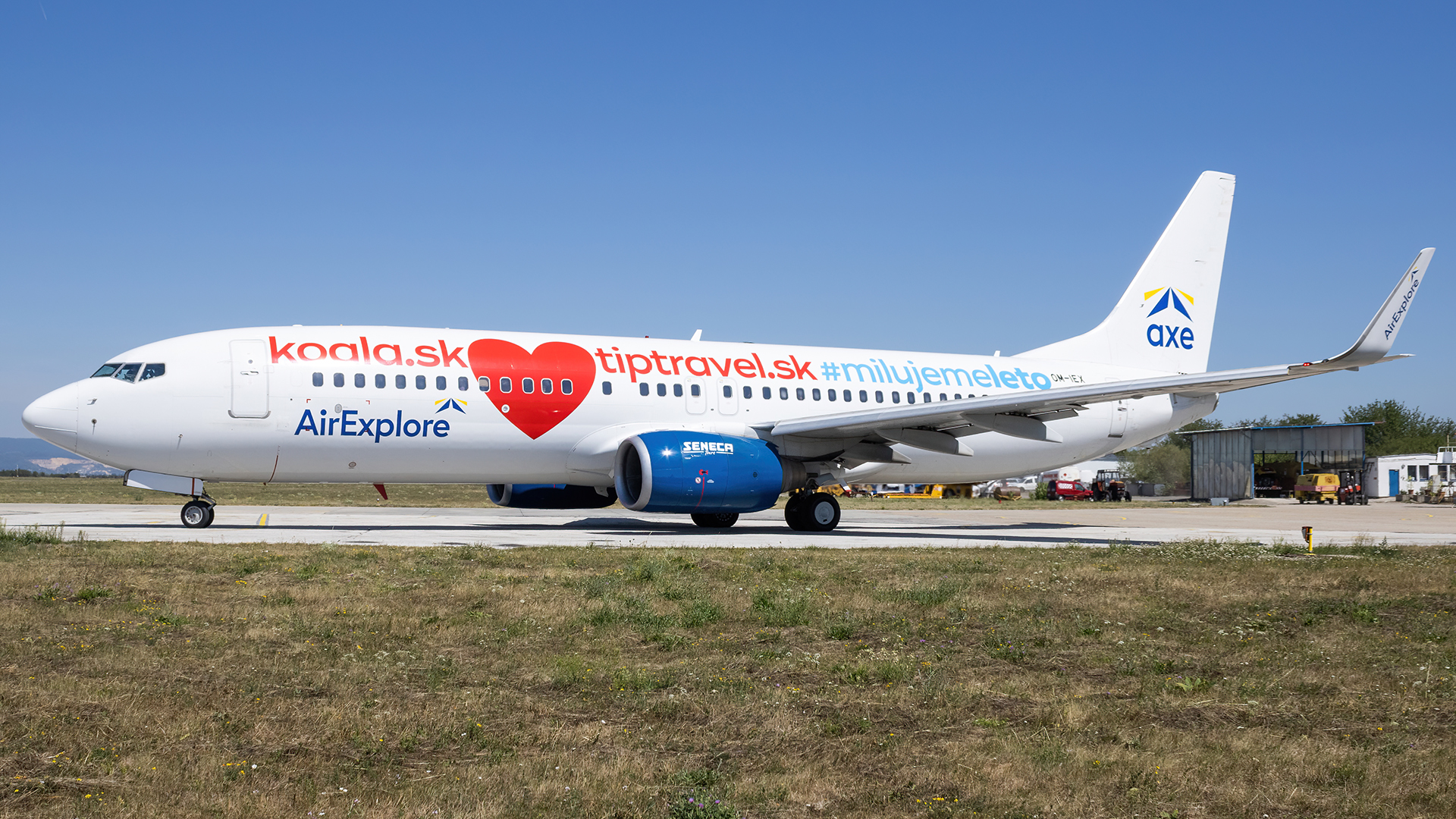 Full size: AirExplore Boeing 737-800 OM-IEX at Piestany Airport