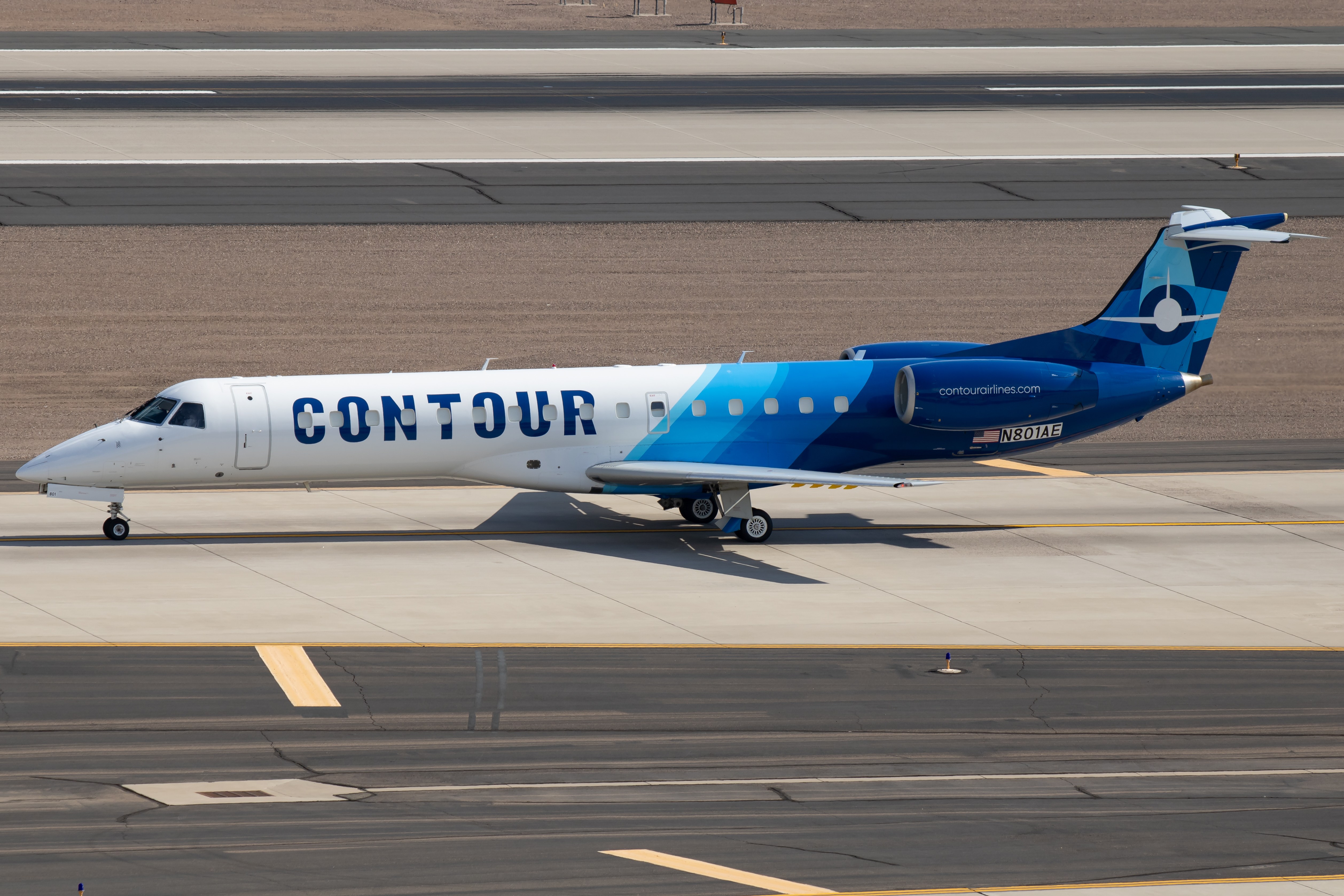 Full size: Contour Airlines Embraer ERJ140 N801AE at Phoenix Sky Harbor International Airport