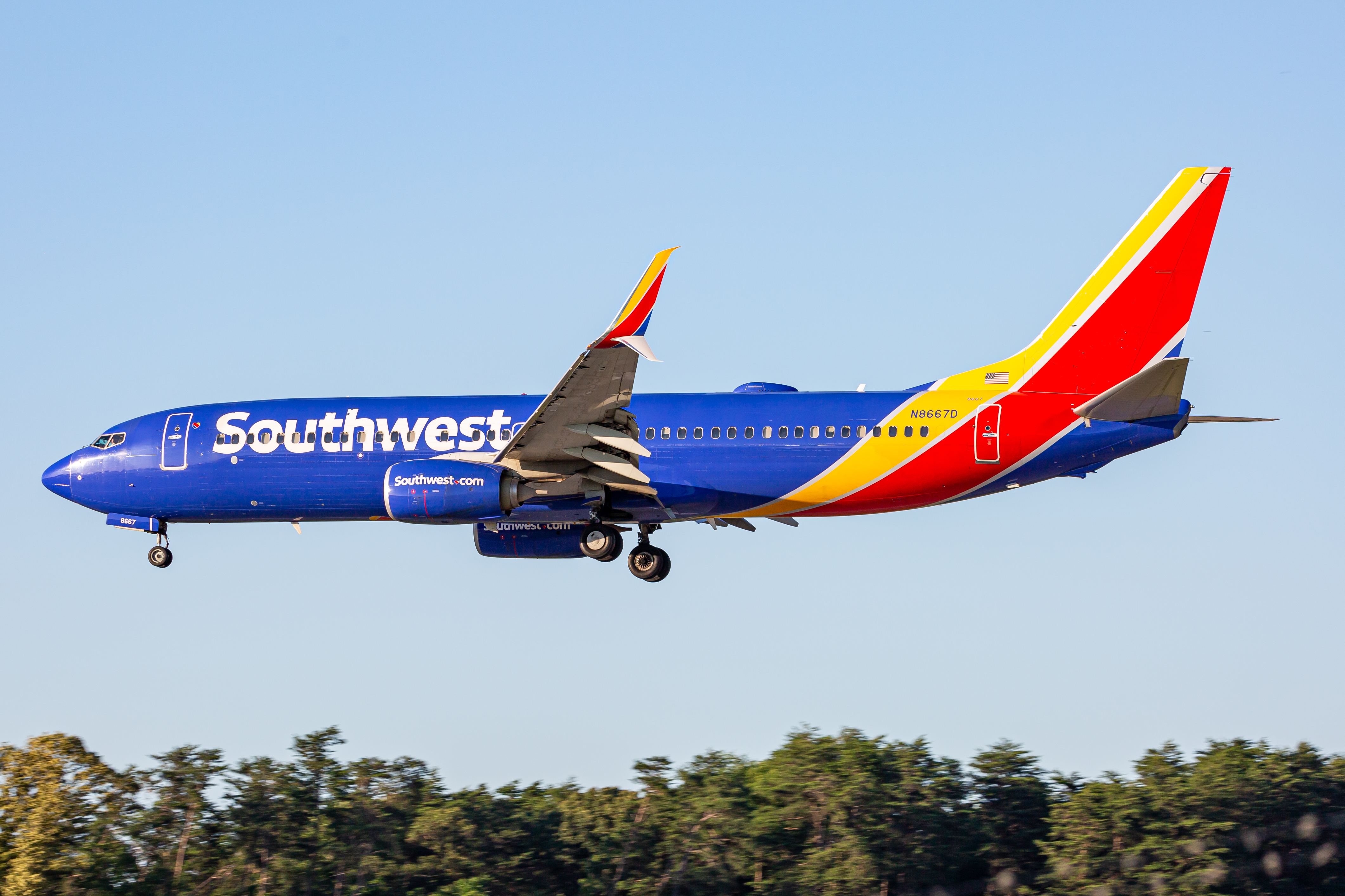Full size: Southwest Airlines Boeing 737-800 N8667D at Baltimore/Washington International Thurgood Marshall Airport
