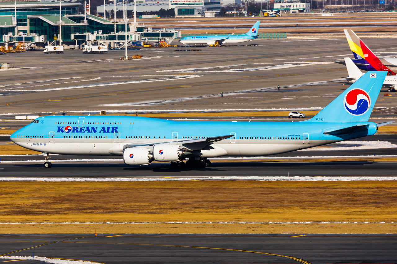 Full size: Korean Air Boeing 747-8i HL7631 at Seoul-Incheon International Airport