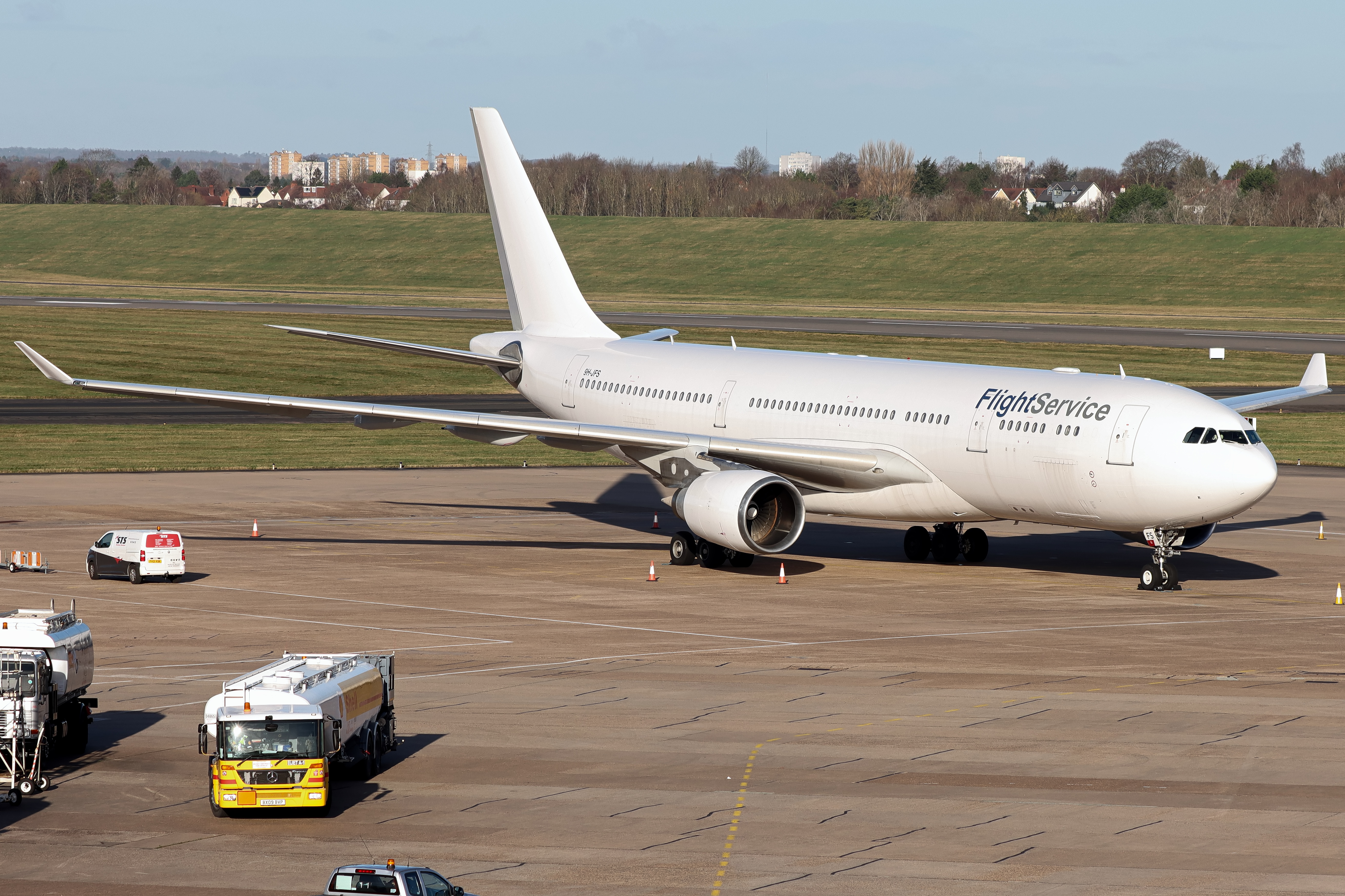 Full size: AELF FlightService (Maleth Aero) Airbus A330-200 9H-JFS at Birmingham Airport