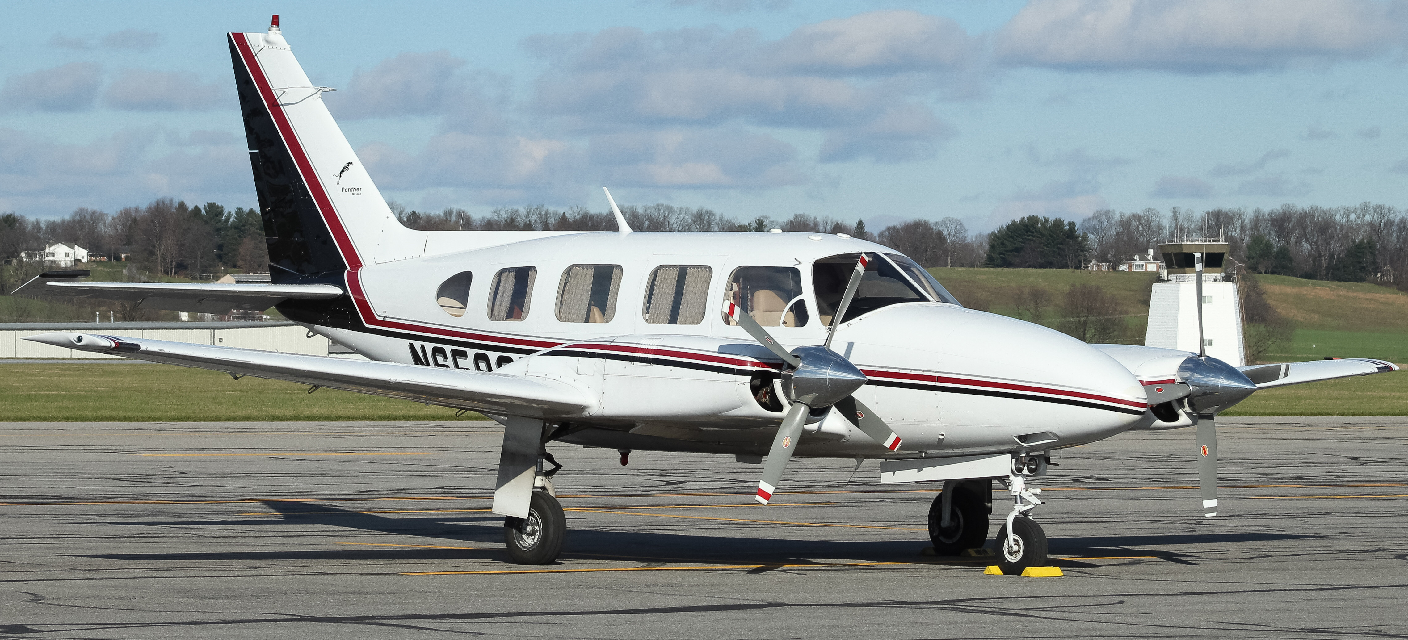 Full size: PRIVATE Piper Navajo Panther  N6598L at Lancaster Airport