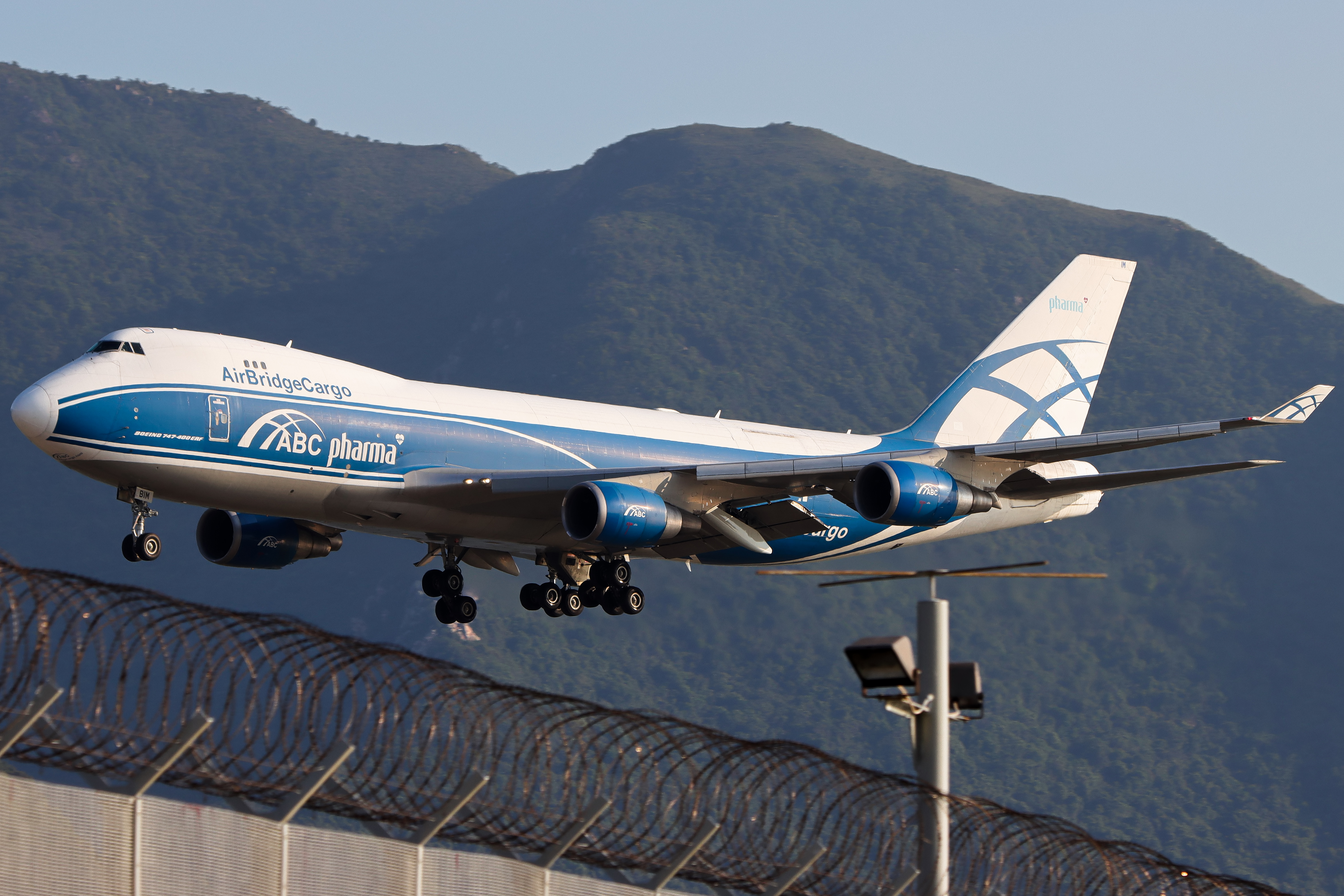 Full size: AirBridge Cargo Boeing 747-400F VP-BIM at Hong Kong International Airport