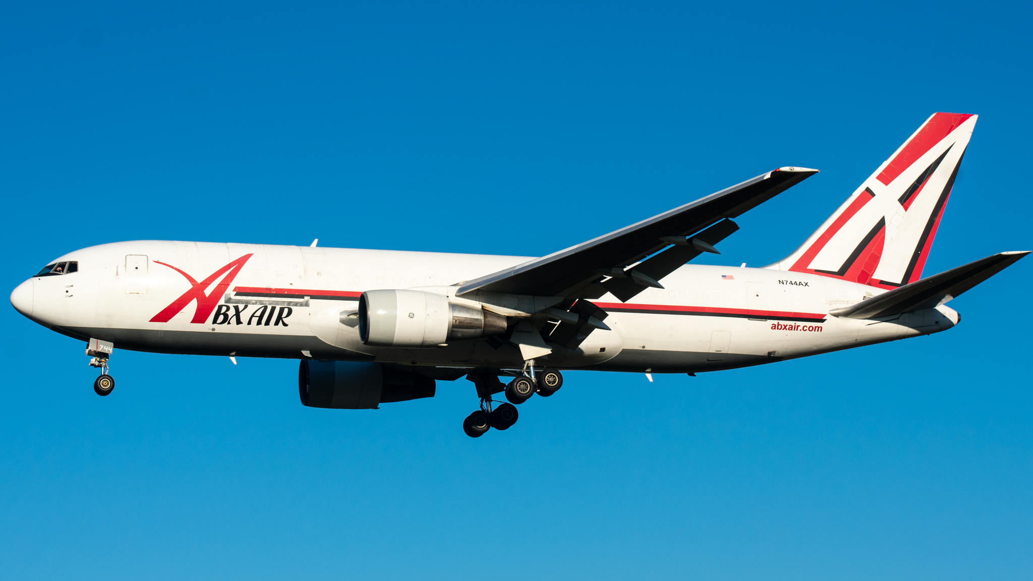 Full size: ABX Air Boeing 767-200F N744AX at Baltimore/Washington International Thurgood Marshall Airport