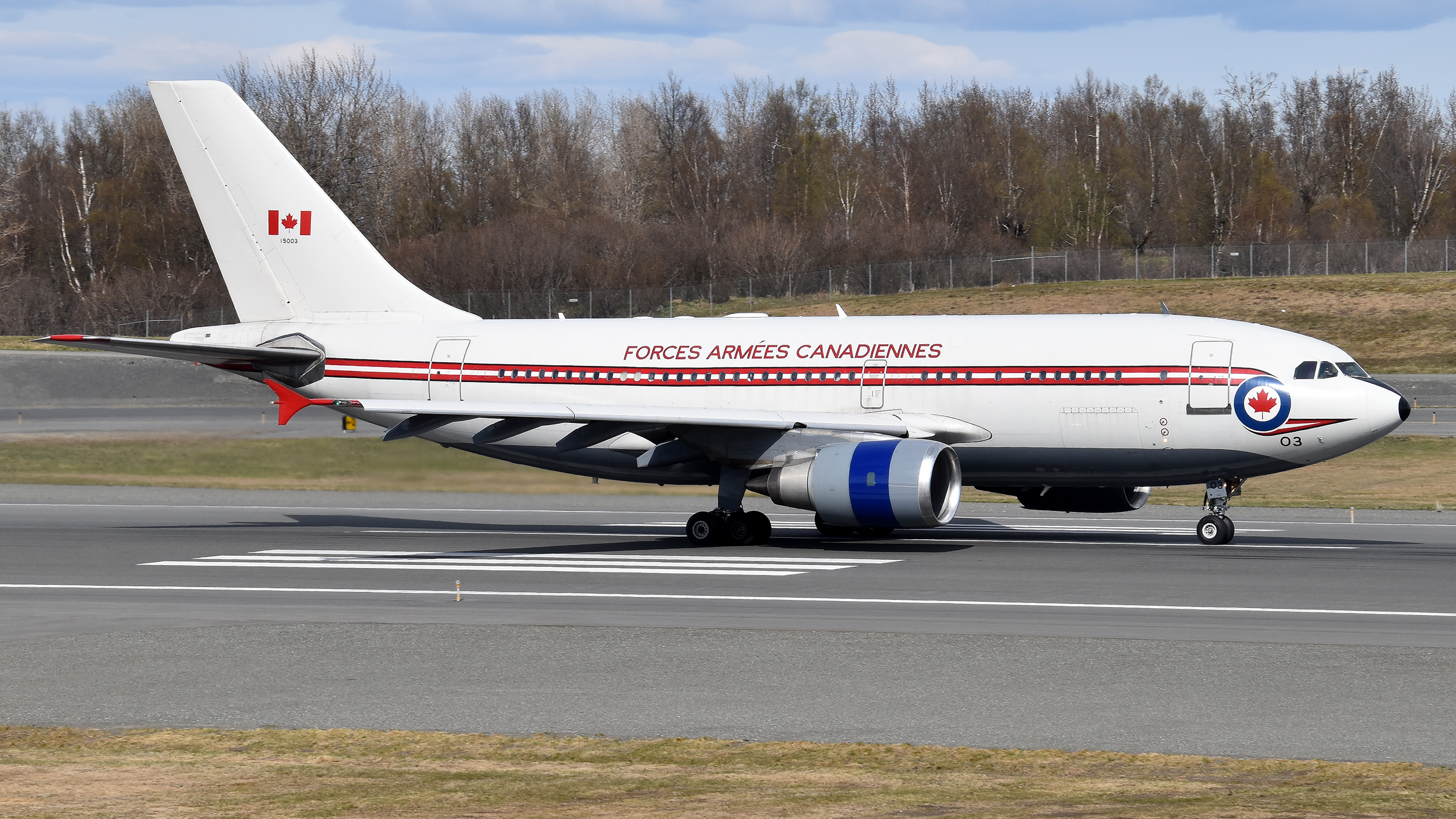 Full size: Royal Canadian Air Force Airbus CC-150 Polaris 15003 at Anchorage Ted Stevens International Airport