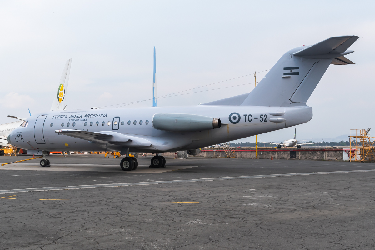 Full size: Argentine Air Force Fokker F-28 Fellowship TC-52 at Mexico City International Airport
