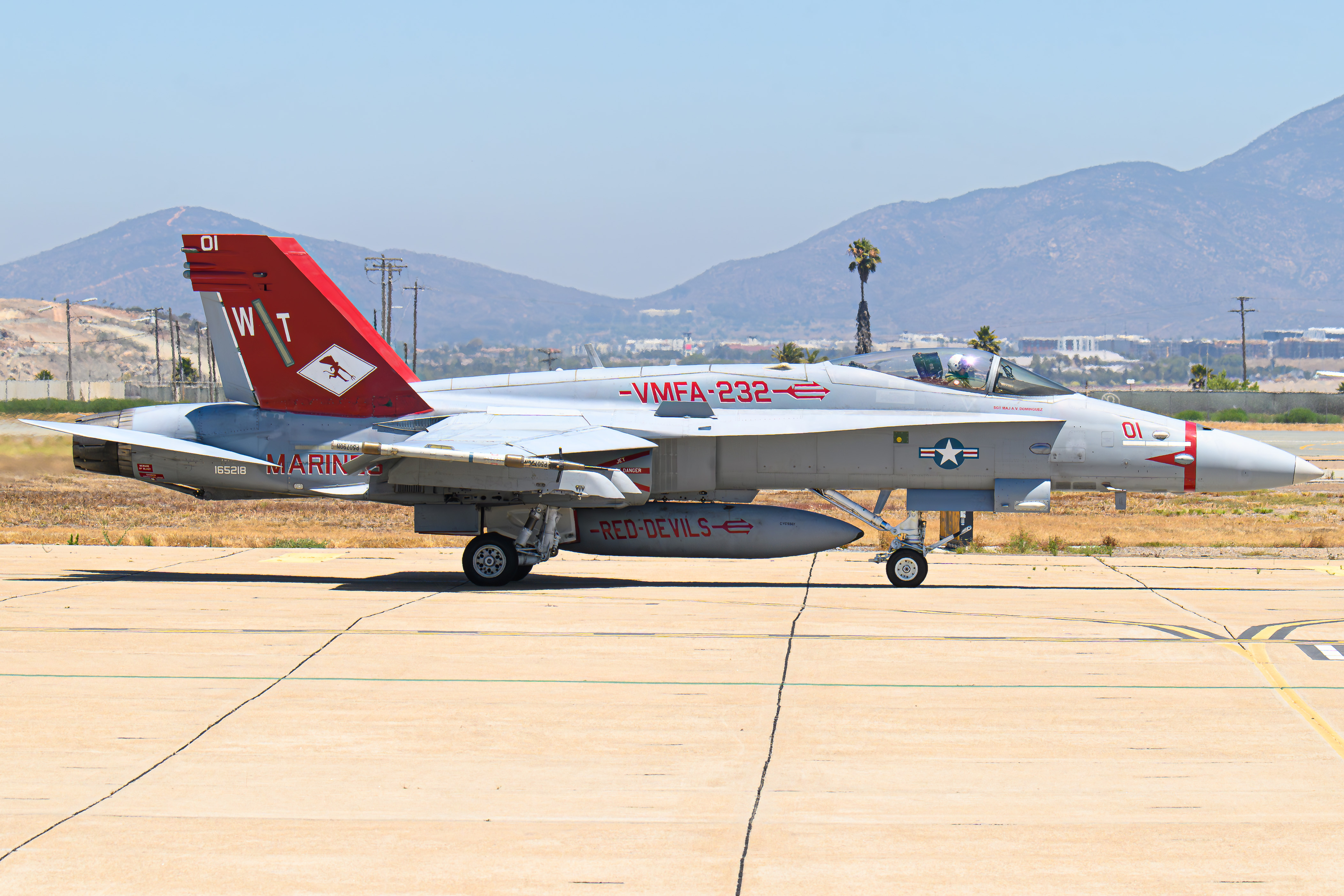 Full size: USMC - United States Marine Corp McDonnel Douglas F/A-18 Hornet 165218  at Brown Field Municipal Airport