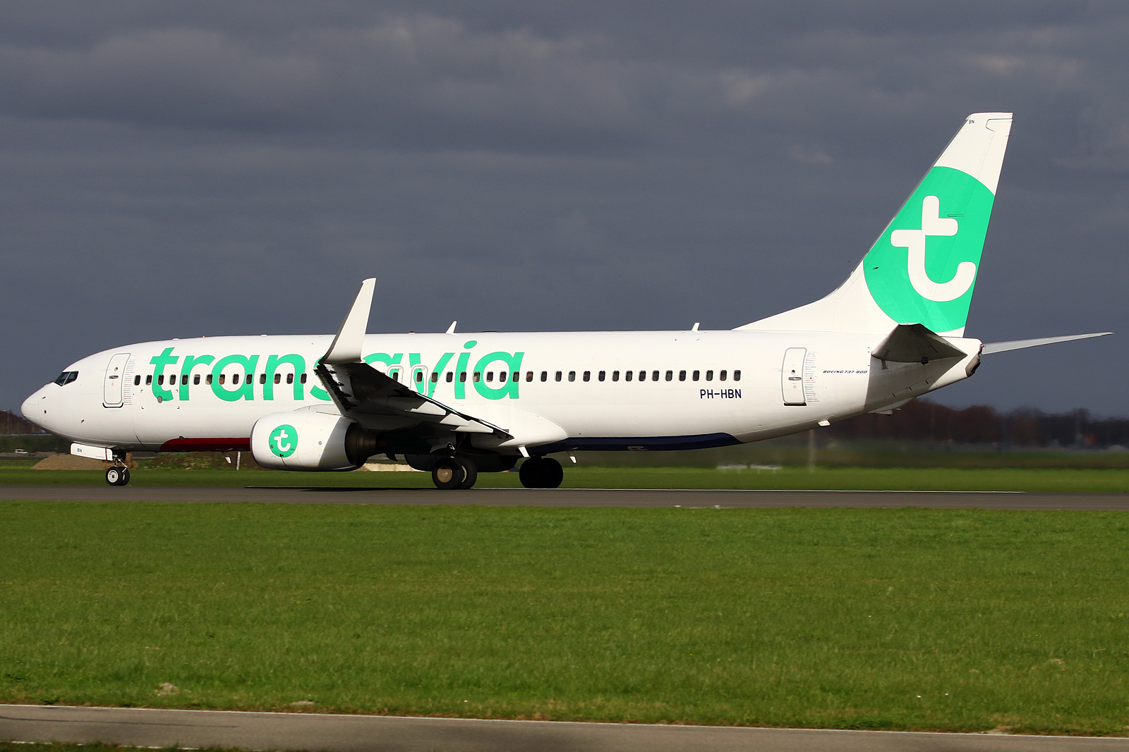 Full size: Transavia Airlines Boeing 737-800 PH-HBN at Amsterdam Schiphol Airport